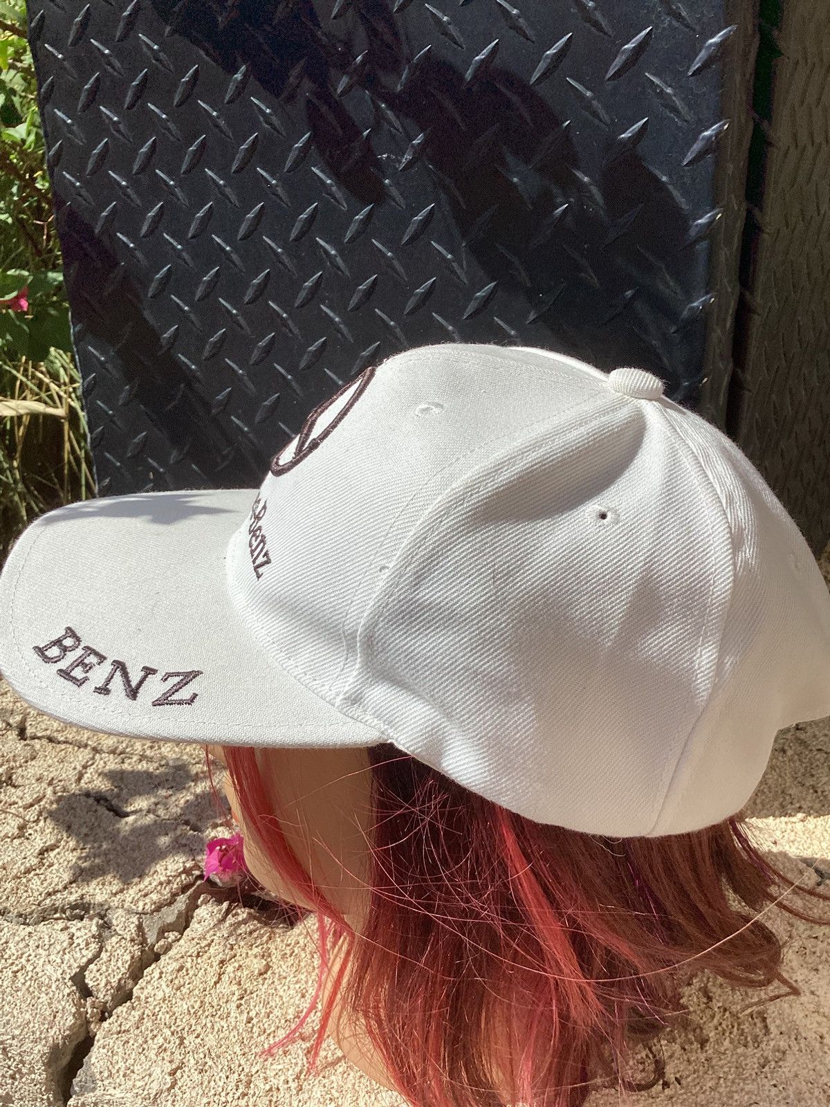 Mercedes-Benz Vintage 90s white Mercedes-Benz adjustable strap back hat Size ONE SIZE - 2 Thumbnail