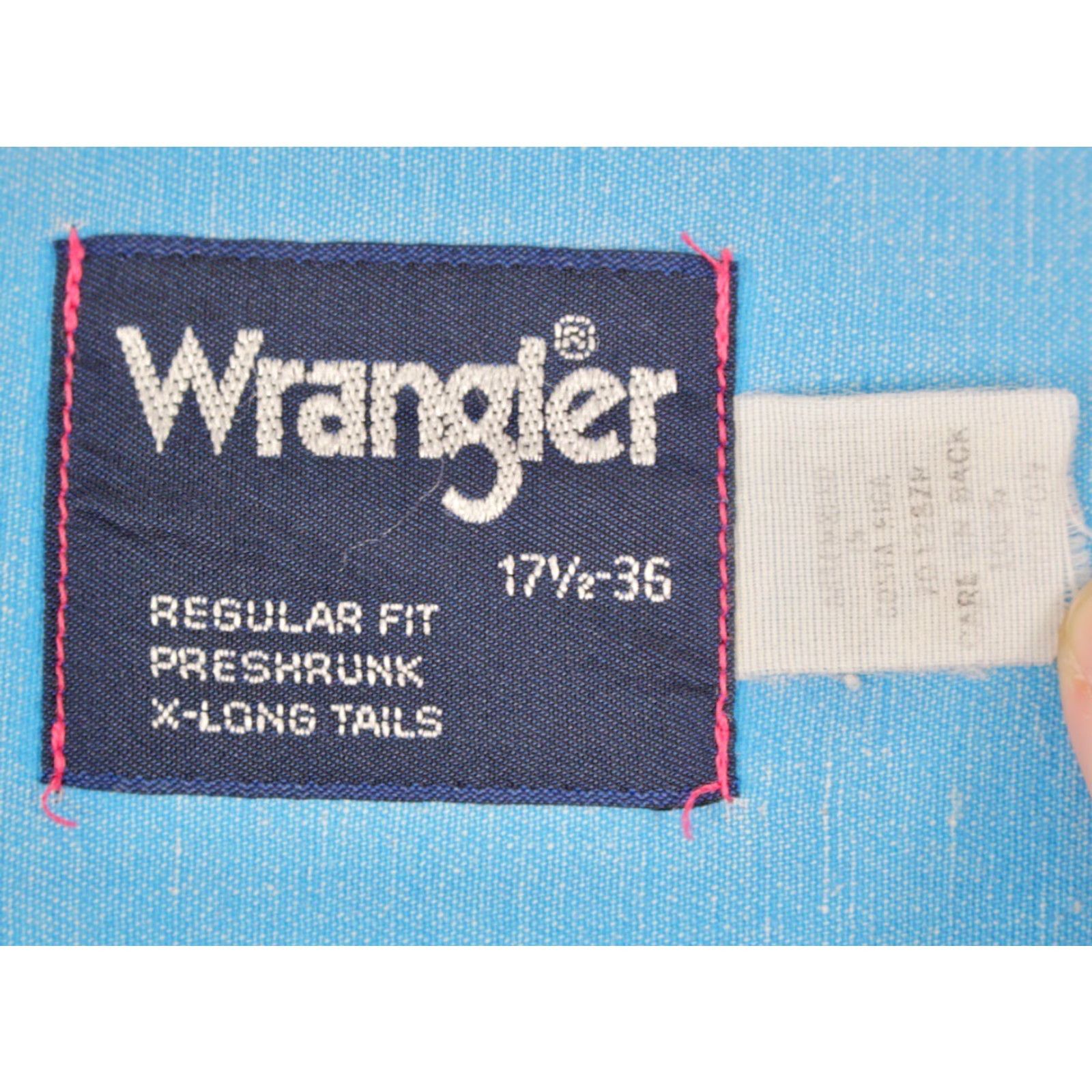 Wrangler VINTAGE Wrangler Western Shirt XL 17.5-36 Men’s 1990s Pink Striped 90s Brushpopper Cotton Shirt Mens Size US XL / EU 56 / 4 - 4 Thumbnail