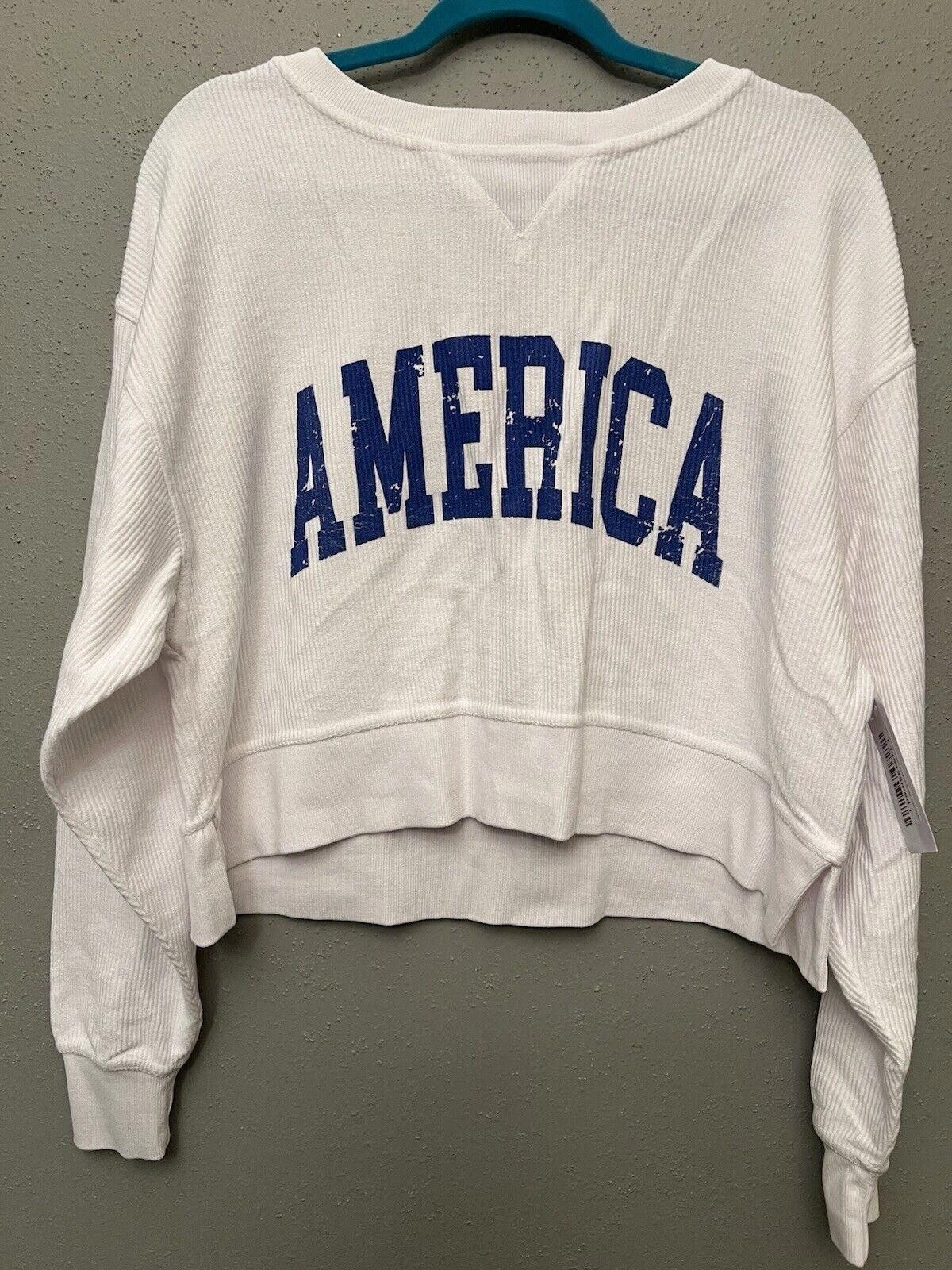 Designer Pink Lily Ribbed Cropped Sweatshirt Size M / US 6-8 / IT 42-44 - 1 Thumbnail