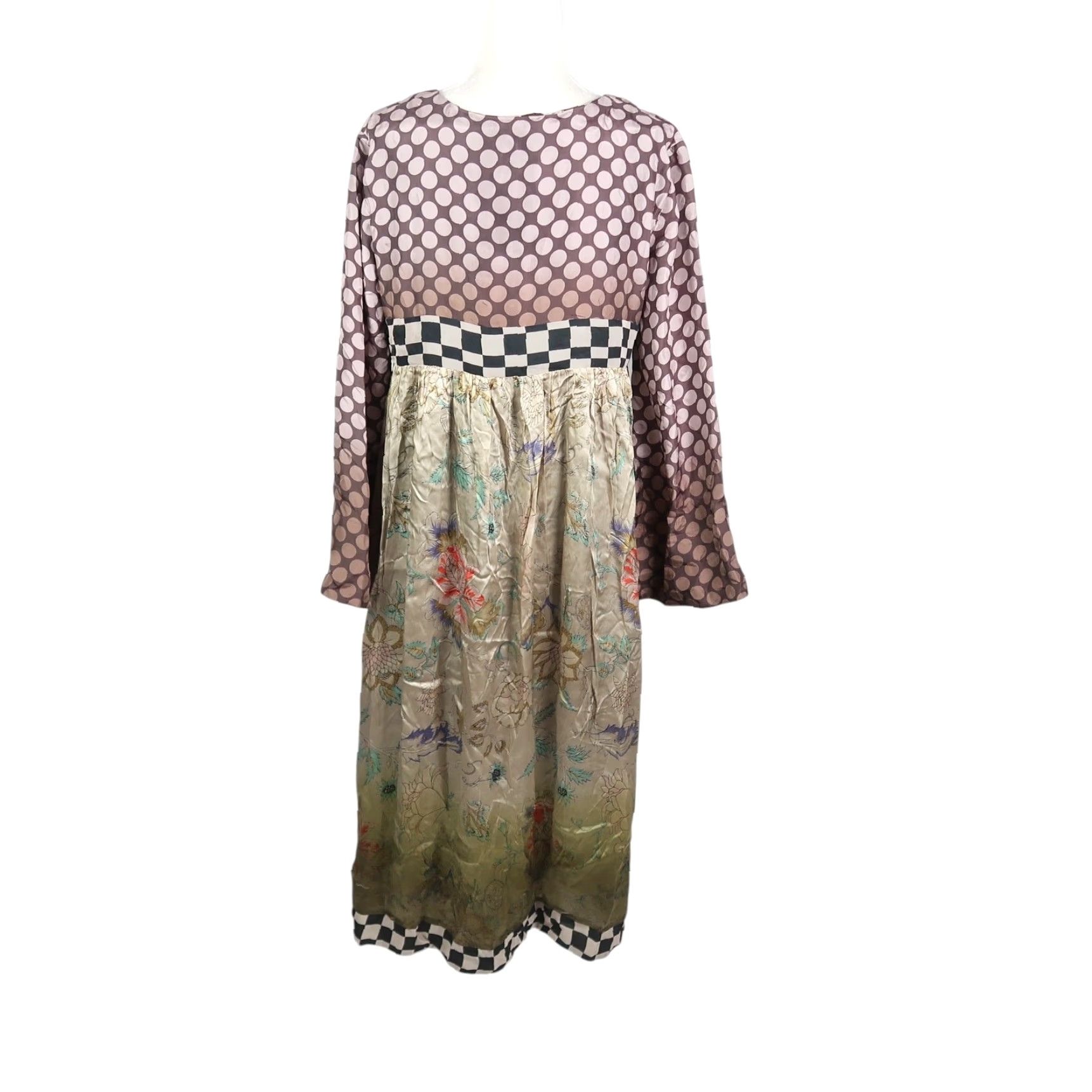 anthropologie brown floral dress New Anthropologie Brown Floral "Peppermint Tea Dress" by Odille, Size  The  Mustard Dandelion