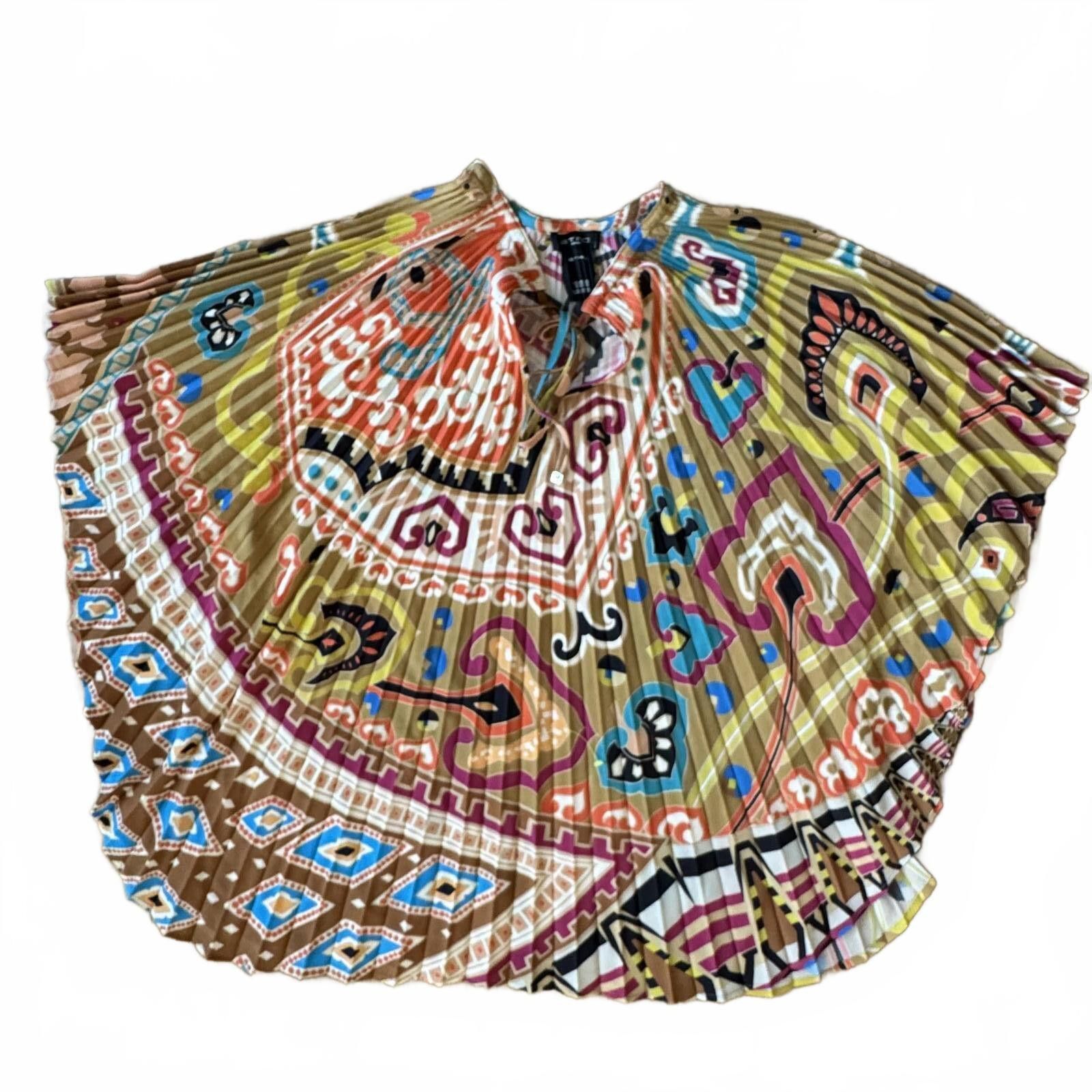Etro Etro Milano Pleated Poncho Blouse Size ONE SIZE - 1 Thumbnail
