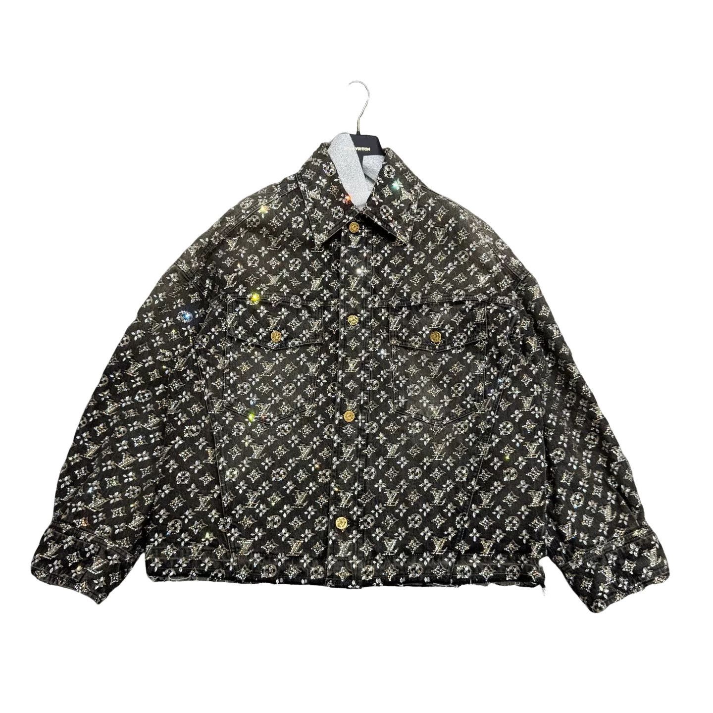 Louis Vuitton Louis Vuitton Rhinestone Monogram Denim Jacket 48 Size US M / EU 48-50 / 2 - 1 Thumbnail