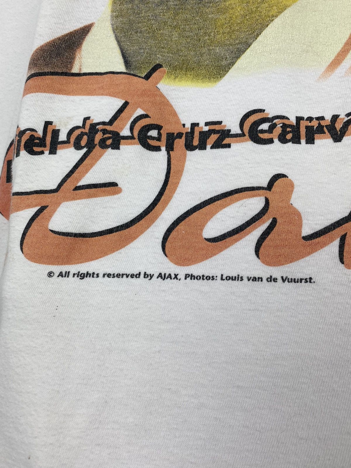 Vintage Vintage Ajax Dani da Cruz Carvalho Soccer T Shirt PSG Milan Size US M / EU 48-50 / 2 - 4 Thumbnail