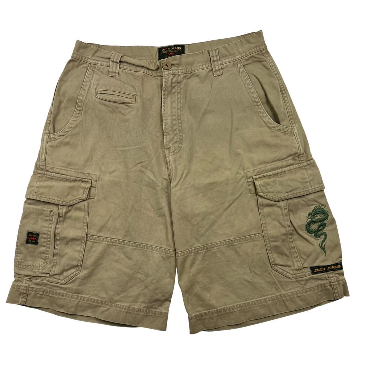 JNCO Vintage Jnco Baggy Embroidered Dragon Cargo Shorts Waist 33 Size US 33 - 1 Thumbnail