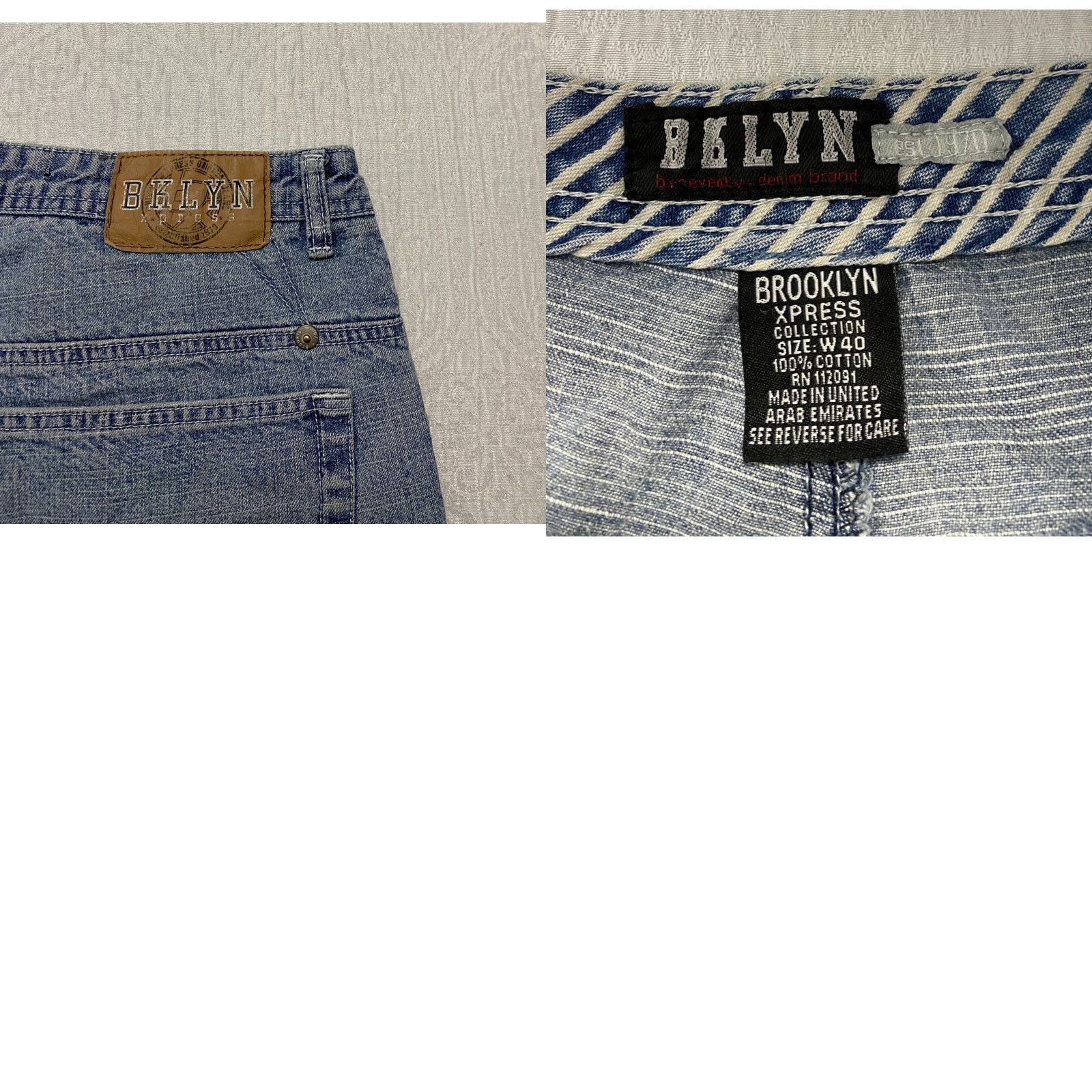 Express Brooklyn Xpress Jeans Shorts Baggy Y2K Loose Fit Straight Men’s Size 40 Blue Size US 40 / EU 56 - 9 Thumbnail