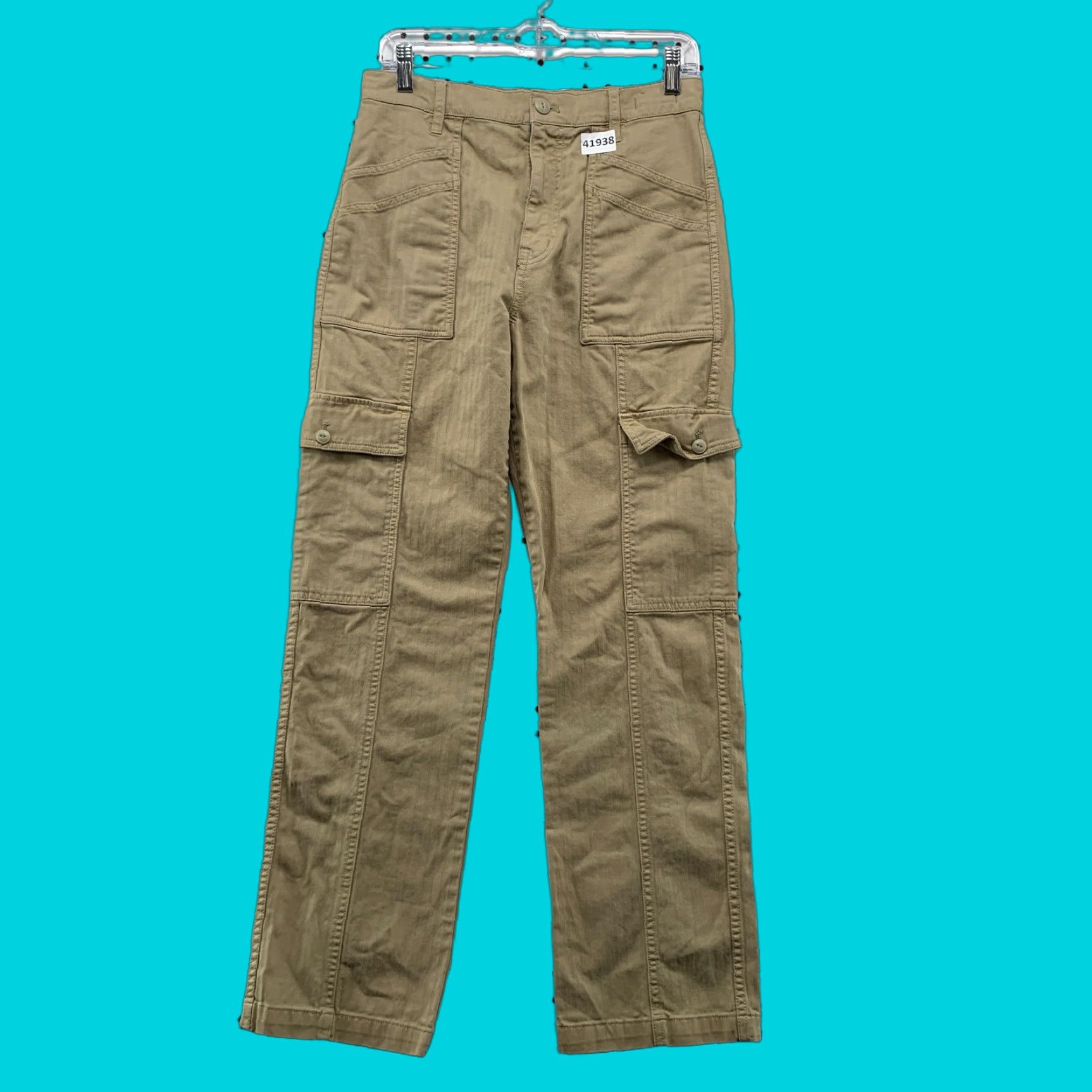 Madewell VINTAGE Madewell Cargo Pants Women's Size 28 Cotton Canvas Straight Fit 90s Style Tan Size 28" / US 6 / IT 42 - 1 Thumbnail