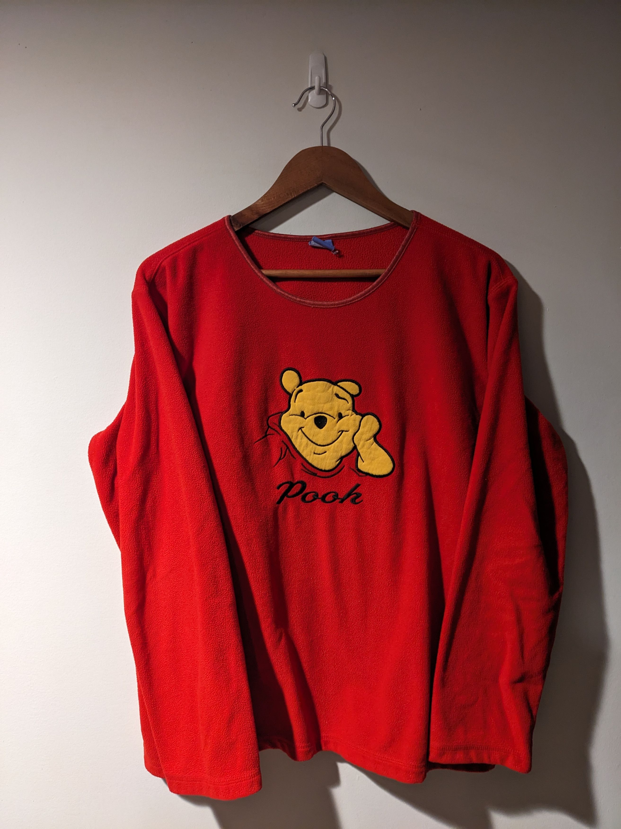 Disney × Vintage Vintage Y2K Winnie the Pooh Smile Medium Fleece Sweatshirt Size M / US 6-8 / IT 42-44 - 1 Thumbnail