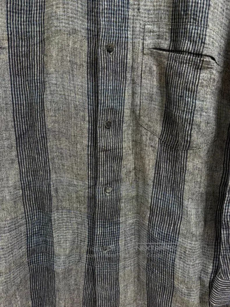 Issey Miyake Issey Miyake Brushed Linen Striped Shirt Size US M / EU 48-50 / 2 - 5 Thumbnail