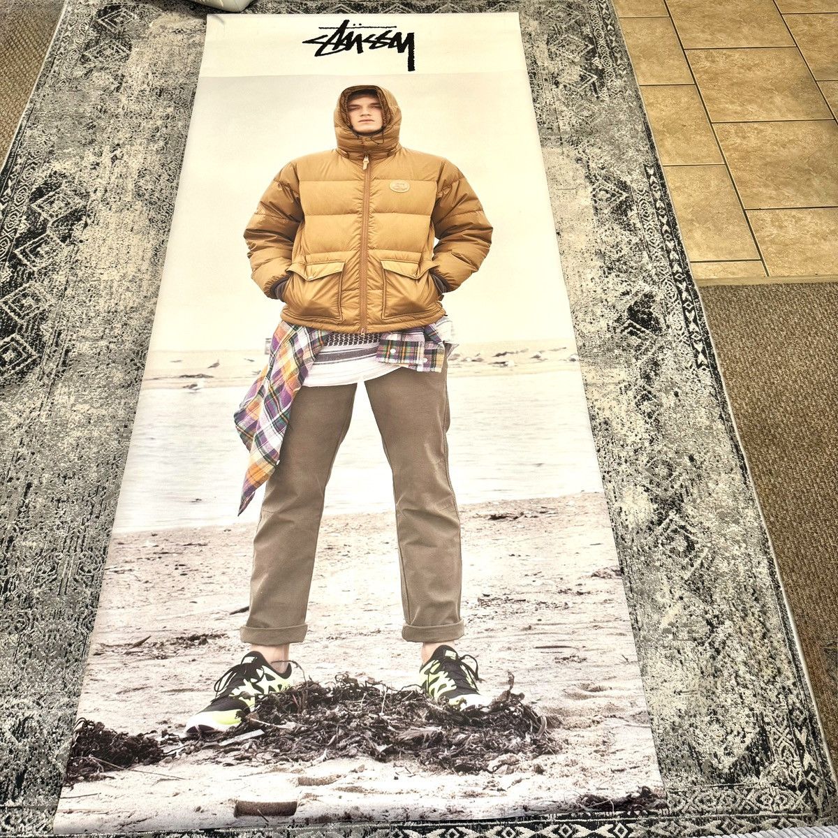 Stussy Graffiti Promo Double Sided Vinyl Retail AOP Accessories