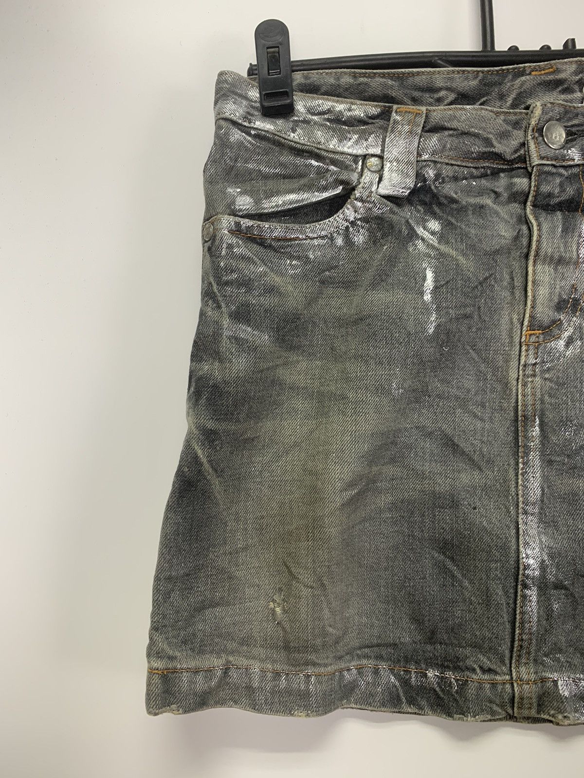 Japanese Brand Rivet & Blue Distress Short Skirt Size 28" / US 6 / IT 42 - 4 Thumbnail