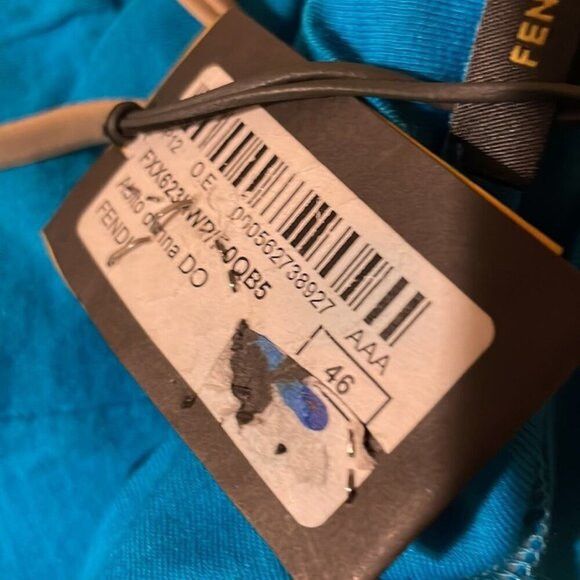 Fendi Fendi Short Turquoise Sundress Size 10 Size L / US 10 / IT 46 - 11 Thumbnail