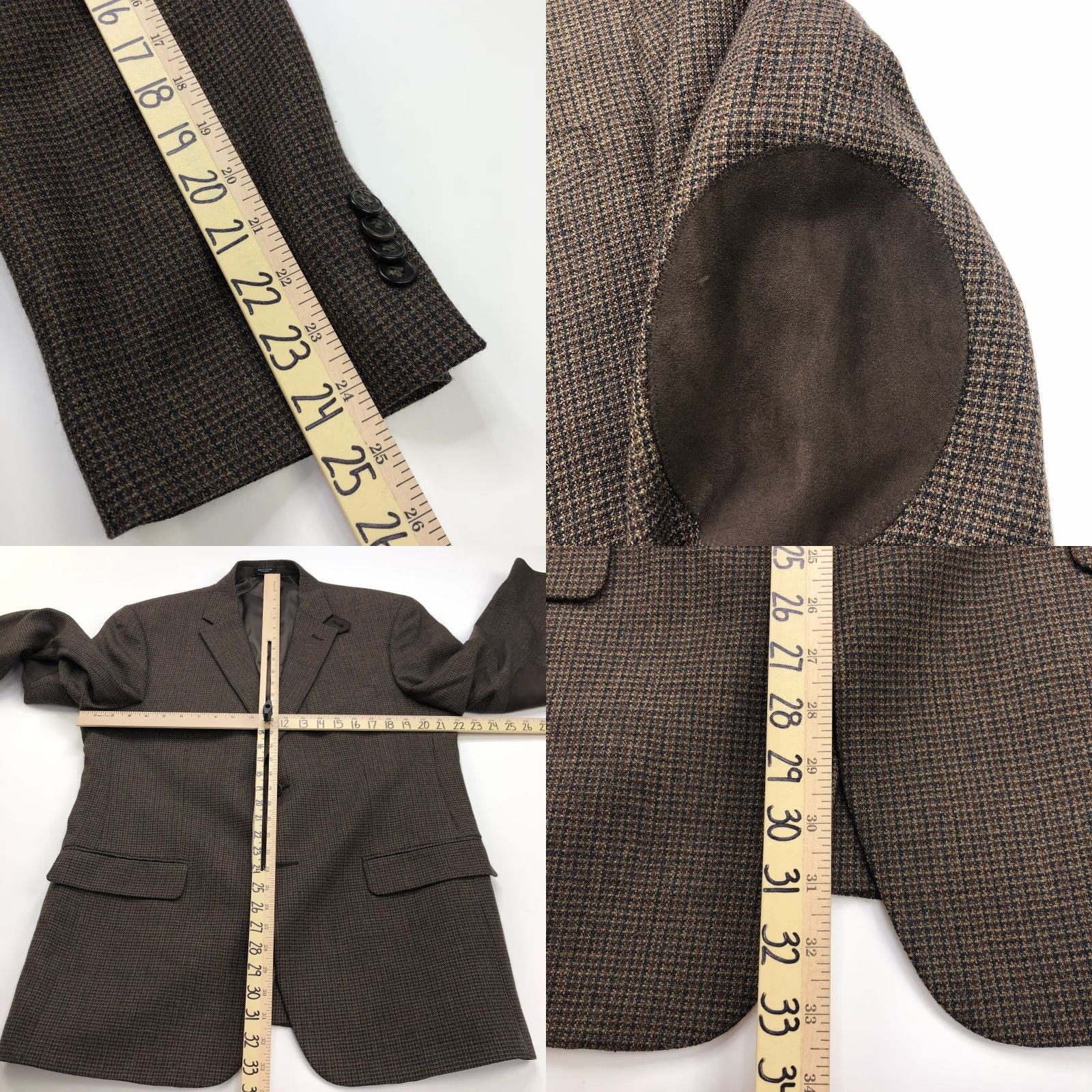 Tommy Hilfiger Tommy Hilfiger Sport Coat Jacket Elbow Patch 42 R Wool Brown Notch Lapel Single-Breasted 2-Button 4-Button Sleeve Vintage No Mens Regular Coat Size US XS / EU 42 / 0 - 8 Thumbnail