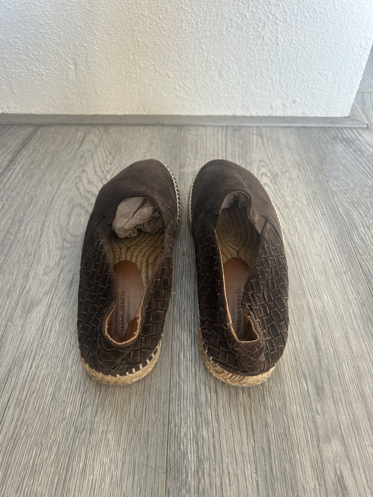 Bottega Veneta Bottega Veneta Suede Intrecciato Espadrilles - Brown Size US 7 / EU 40 - 4 Thumbnail