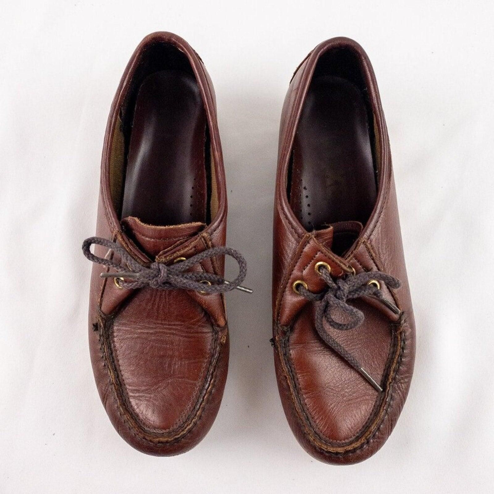 DUKE + DEXTER Dexter Vintage Brown Handmade Leather Shoes Womens 7.5 Size US 7.5 / IT 37.5 - 8 Thumbnail