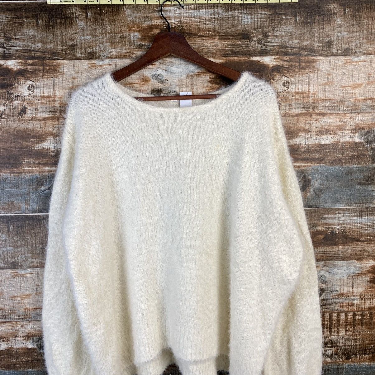 Homespun Knitwear DL Japan fur shaggy vintage White Knitwear #C1081 Size XL / US 12-14 / IT 48-50 - 2 Thumbnail