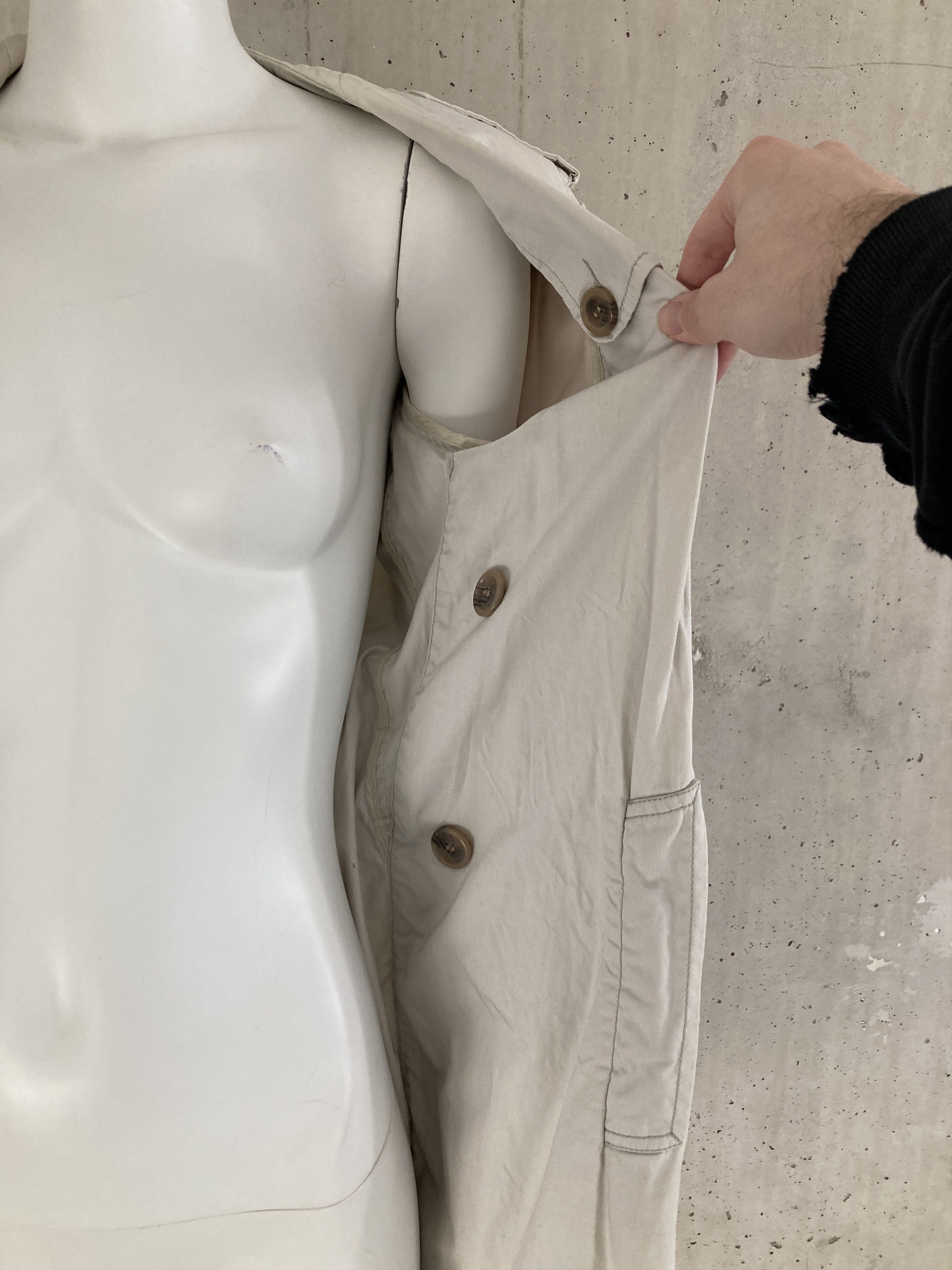 Maison Margiela SS2001 Archive Folded Trench Coat Size M / US 6-8 / IT 42-44 - 9 Thumbnail
