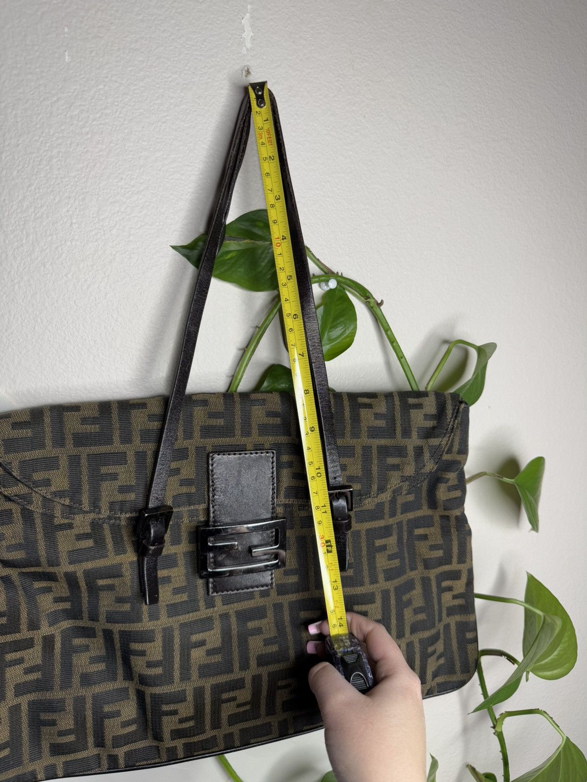 Fendi 🤎Iconic Fendi Zucca Monogram Tote with Leather Straps 🤎 Size ONE SIZE - 23 Thumbnail