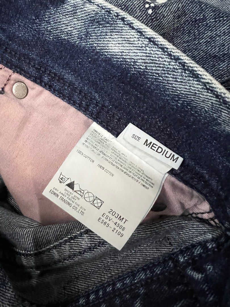 Japanese Brand Japanese Brand Something Edwin Painted Splash Denim Pant Size US 33 - 5 Thumbnail