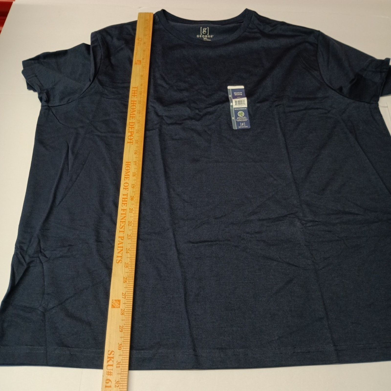 George George Men's T-Shirt Size 3XL Navy Blue Moisture Wicking Size US XXL / EU 58 / 5 - 5 Thumbnail