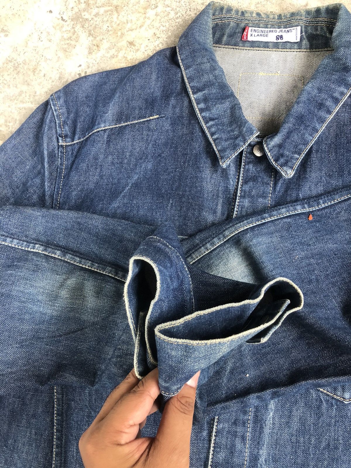 Levi's Y2k Levis Engineered Type 1 Denim Jacket Distressed Denim Size US XL / EU 56 / 4 - 13 Thumbnail