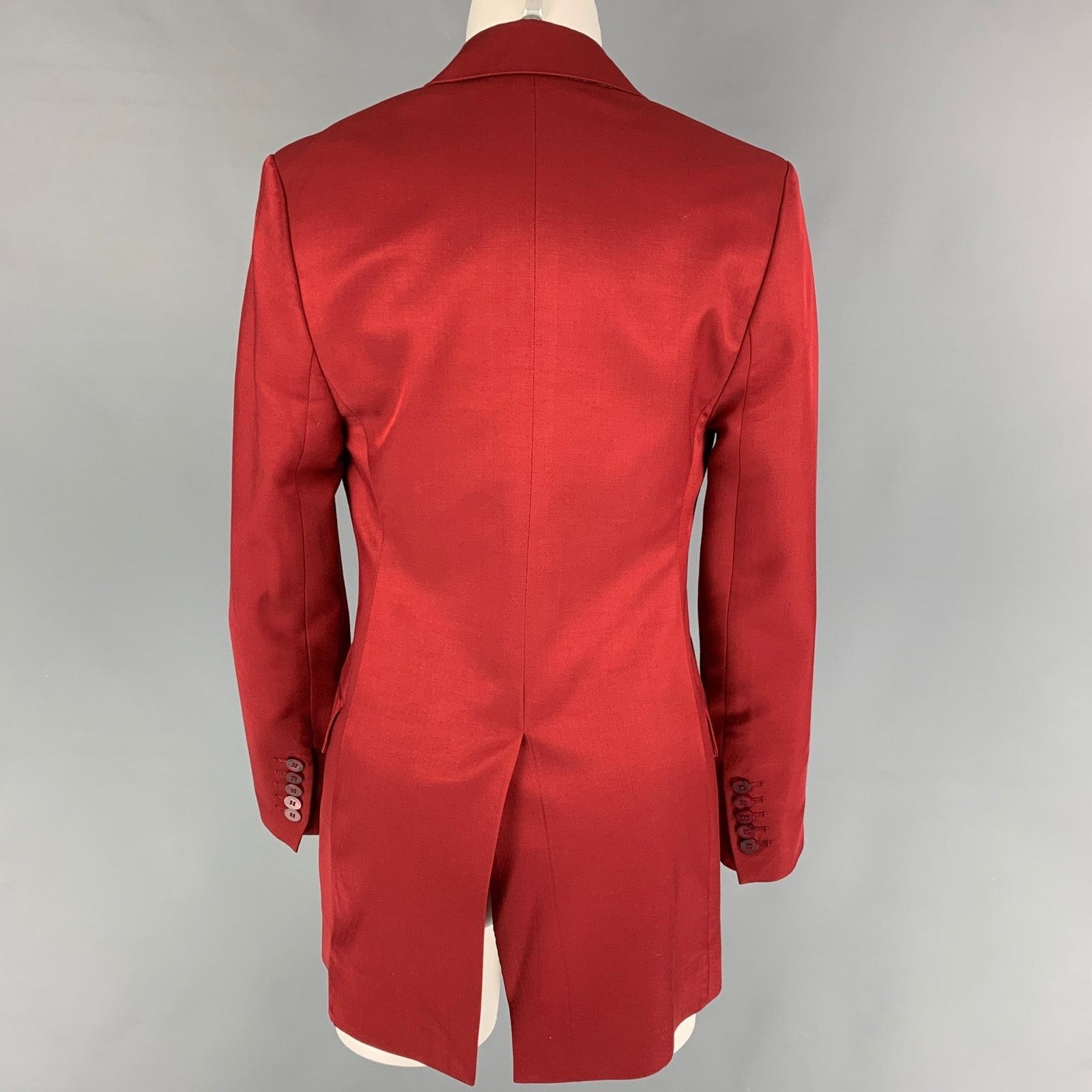 Acne Studios ACNE STUDIOS Size 0 Burgundy Viscose Blend Jacket Blazer Size XS / US 0-2 / IT 36-38 - 3 Thumbnail