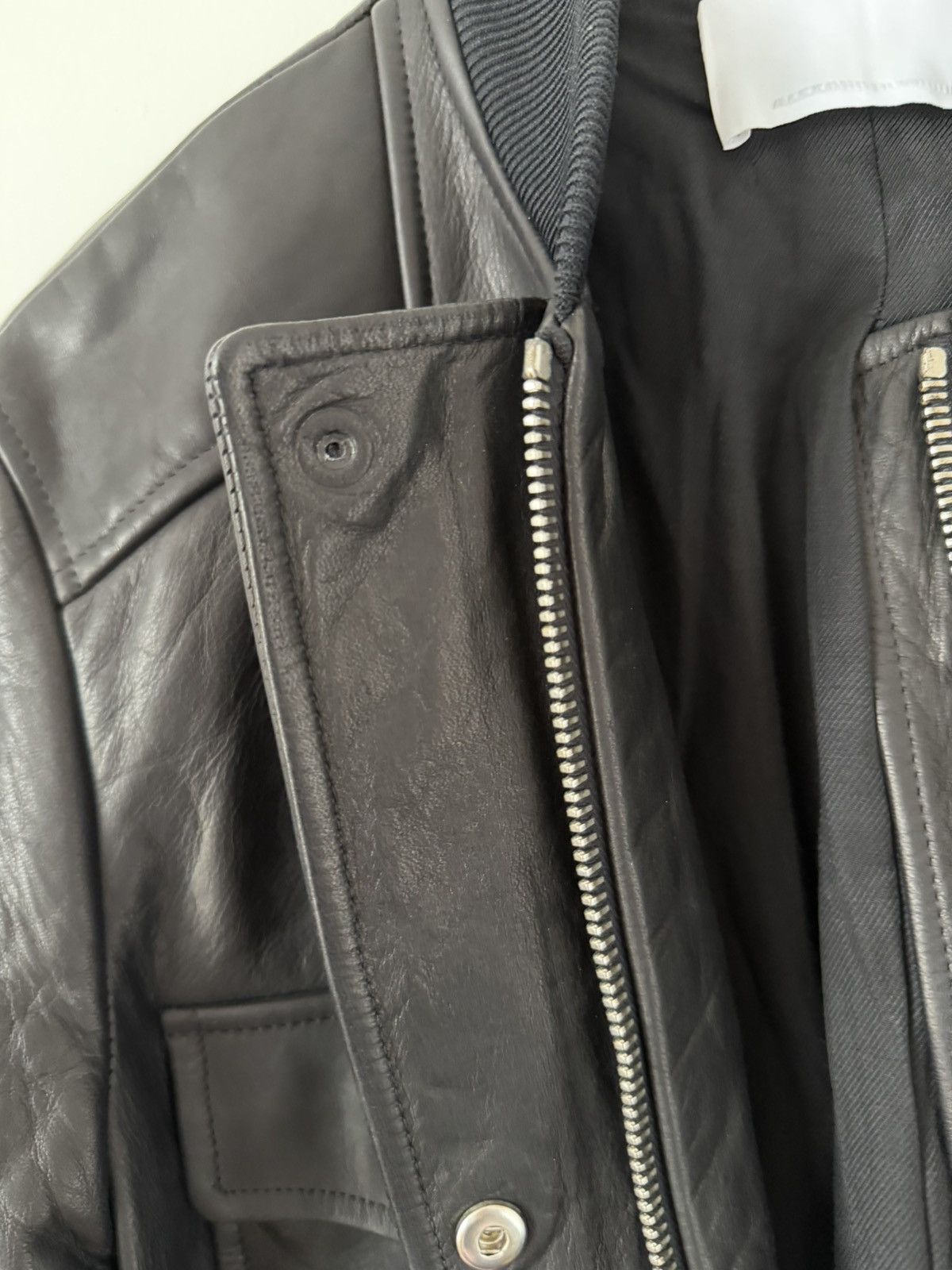 Alexander Wang Alexander Wang Heavy Leather Sample Bomber Jacket Archive M Size US L / EU 52-54 / 3 - 9 Thumbnail