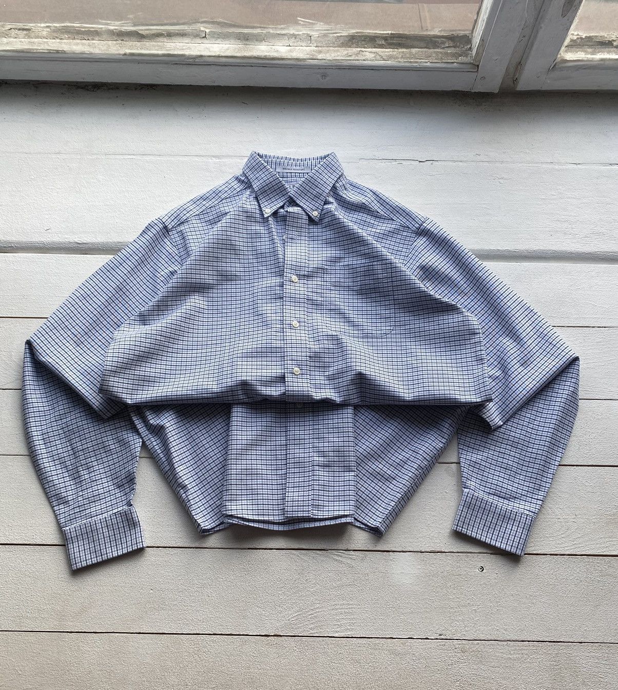 Designer × L.L. Bean × Vintage 00s L.L. Bean Checked Shirt Relaxed Fit Mens Vintage Size US L / EU 52-54 / 3 - 1 Thumbnail