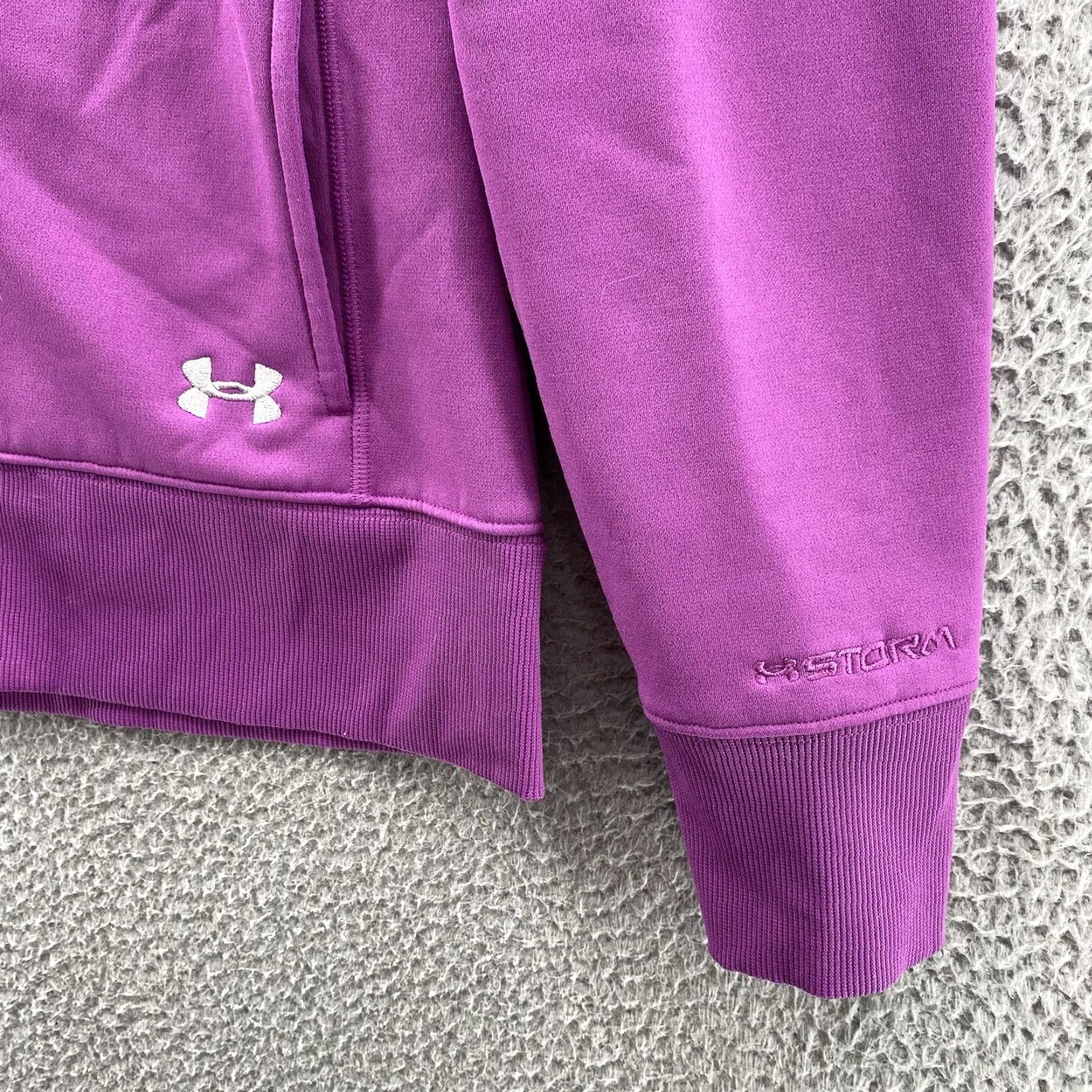 Under Armour Under Armour Storm Jacket Womens Large Pink Hoodie Full Zip Fleece Sportswear Size L / US 10 / IT 46 - 2 Thumbnail