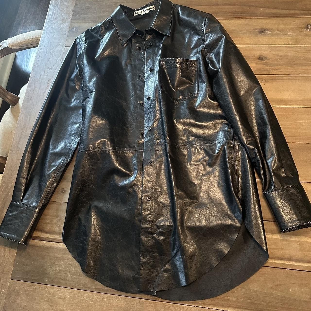 Acne Studios Acne studios whipstiched leather shirt Size S / US 4 / IT 40 - 1 Thumbnail