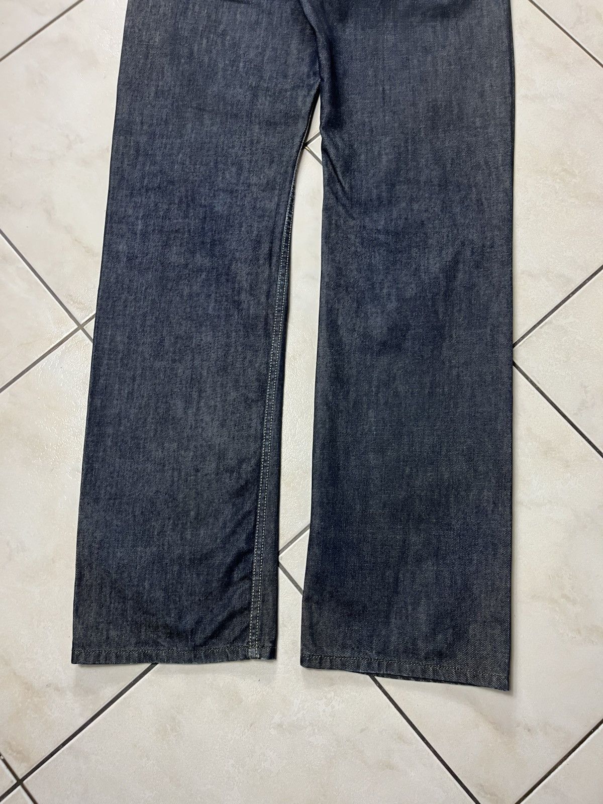 Diesel × Vintage Vintage Diesel larkee y2k waxed denim jeans pants goth navy Size US 32 / EU 48 - 13 Thumbnail