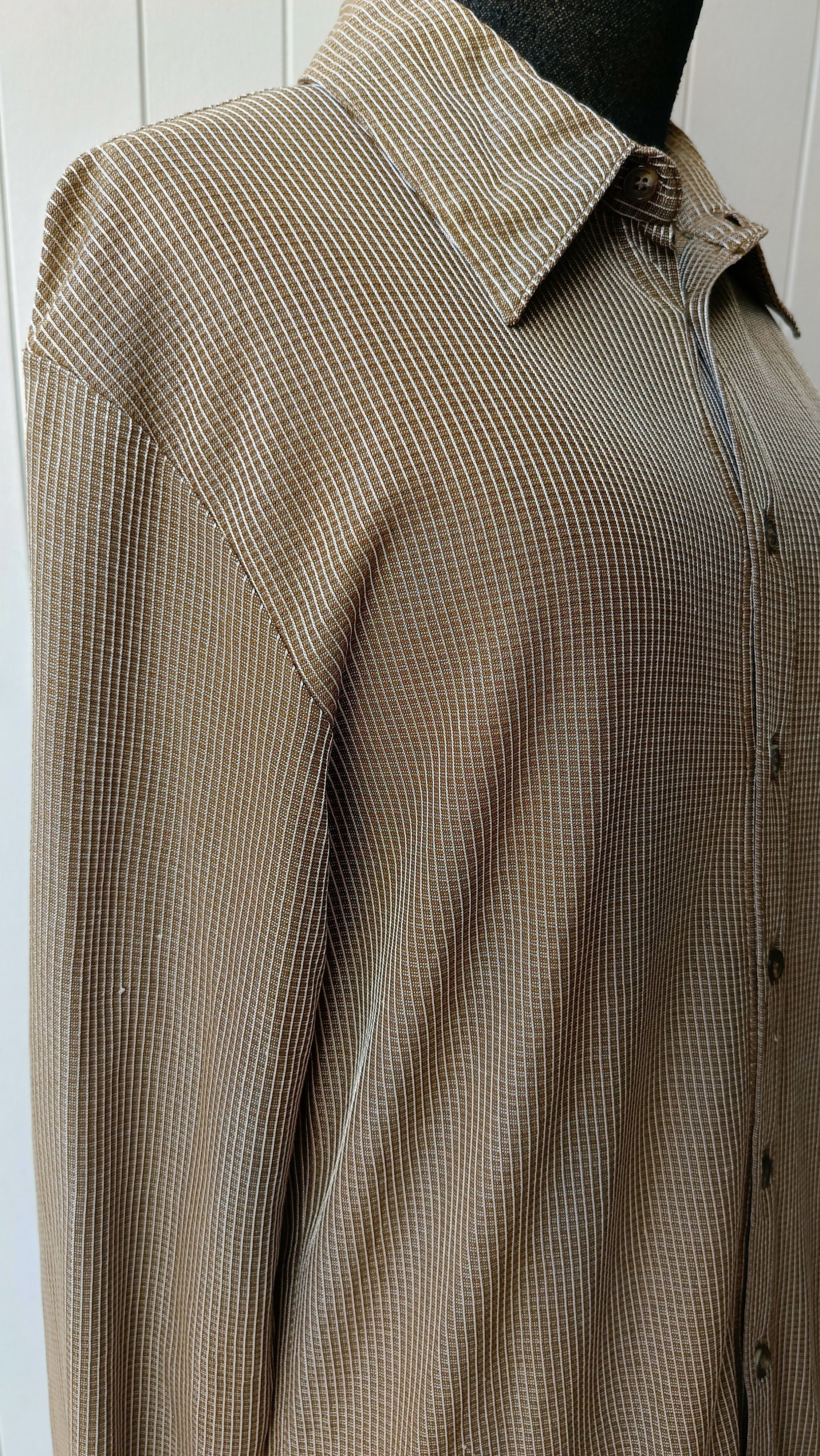 Issey Miyake Issey Miyake IM product men Japan brown striped rayon shirt Size US S / EU 44-46 / 1 - 6 Thumbnail