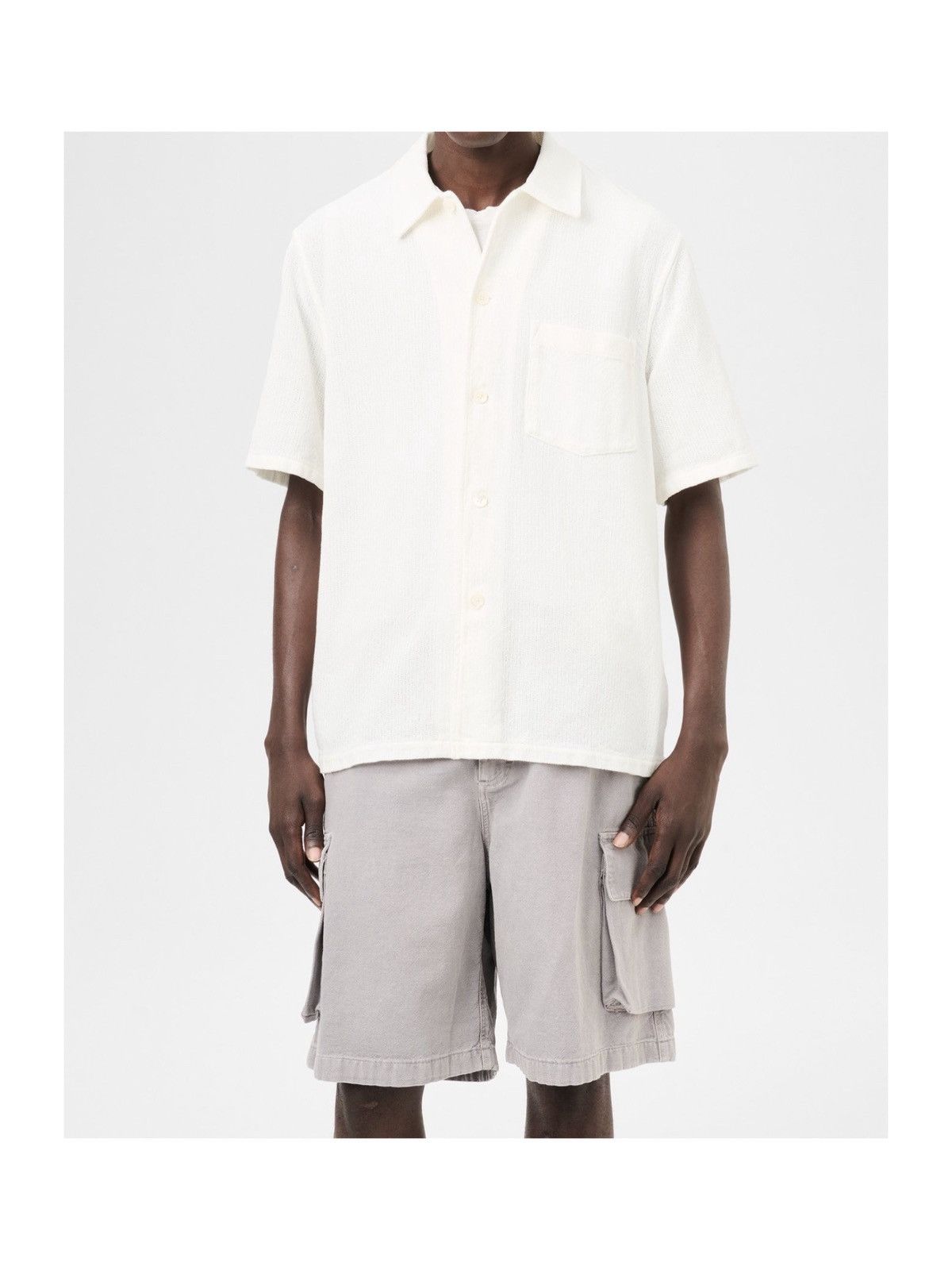 Our Legacy Our Legacy Box Shirt Shortsleeve White Crochet Weave Size US S / EU 44-46 / 1 - 2 Thumbnail