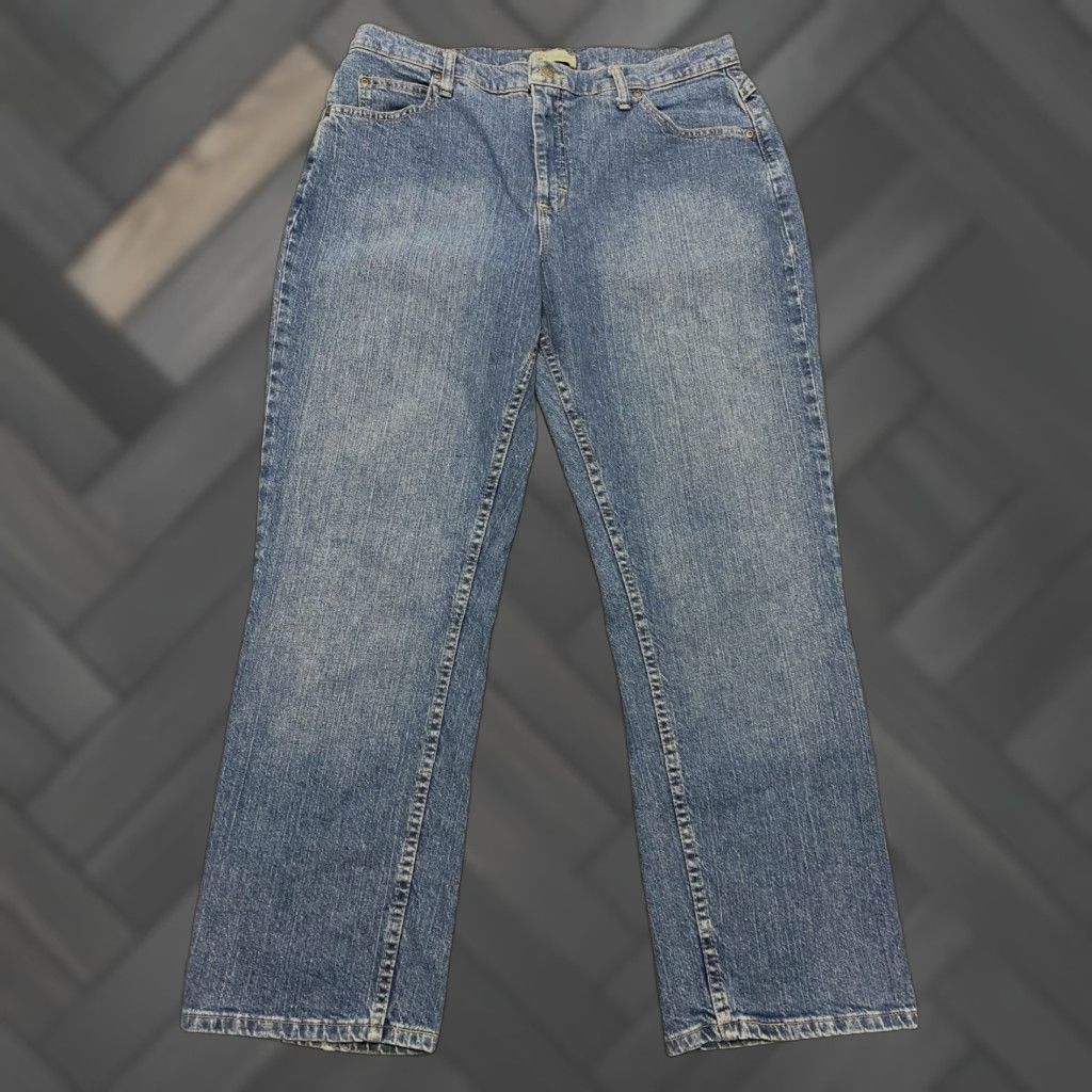 Lee VINTAGE Lee Riders By Lee Relaxed Women's Jeans 16P Blue 5-Pocket Design Denim Jeans Size 38" / US 16 / IT 52 - 1 Thumbnail