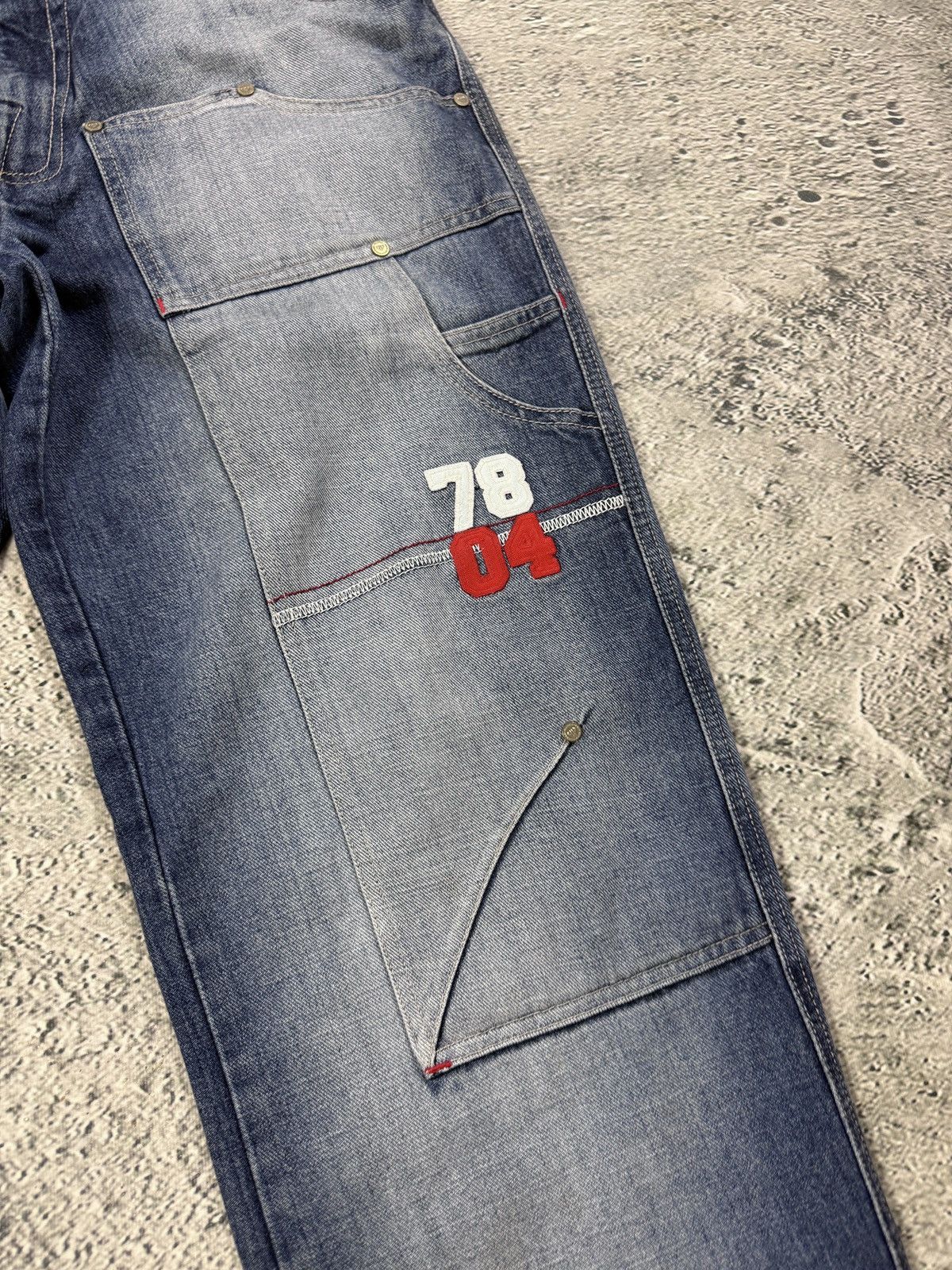 Pelle Pelle Pelle Pelle vintage stone washed blue jeans Y2K baggy denim Size US 32 / EU 48 - 3 Thumbnail