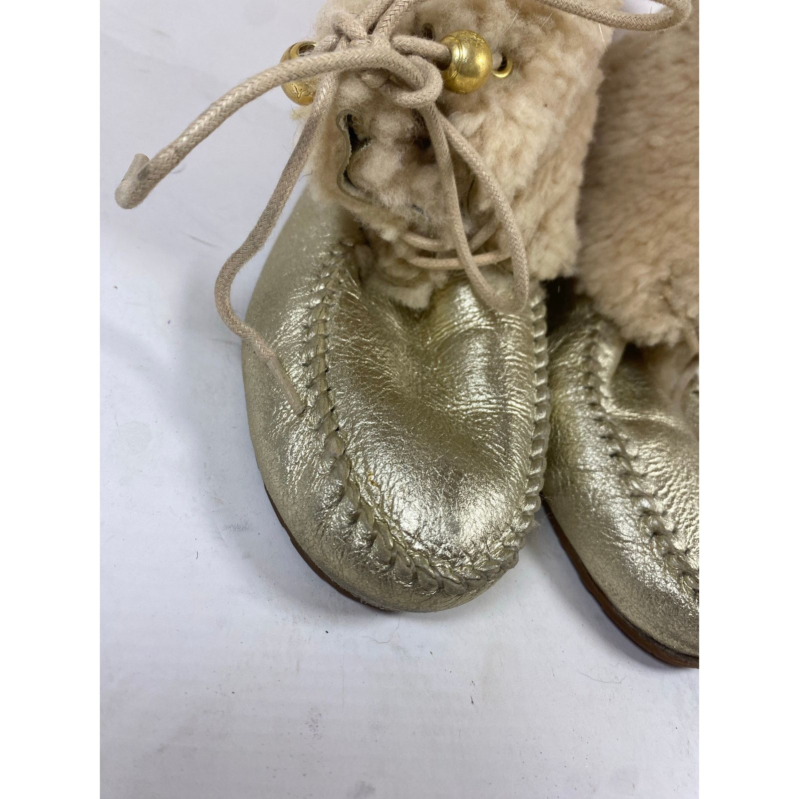 Coach Coach Gold Metallic Fur Boots 9W Size US 9 / IT 39 - 2 Thumbnail