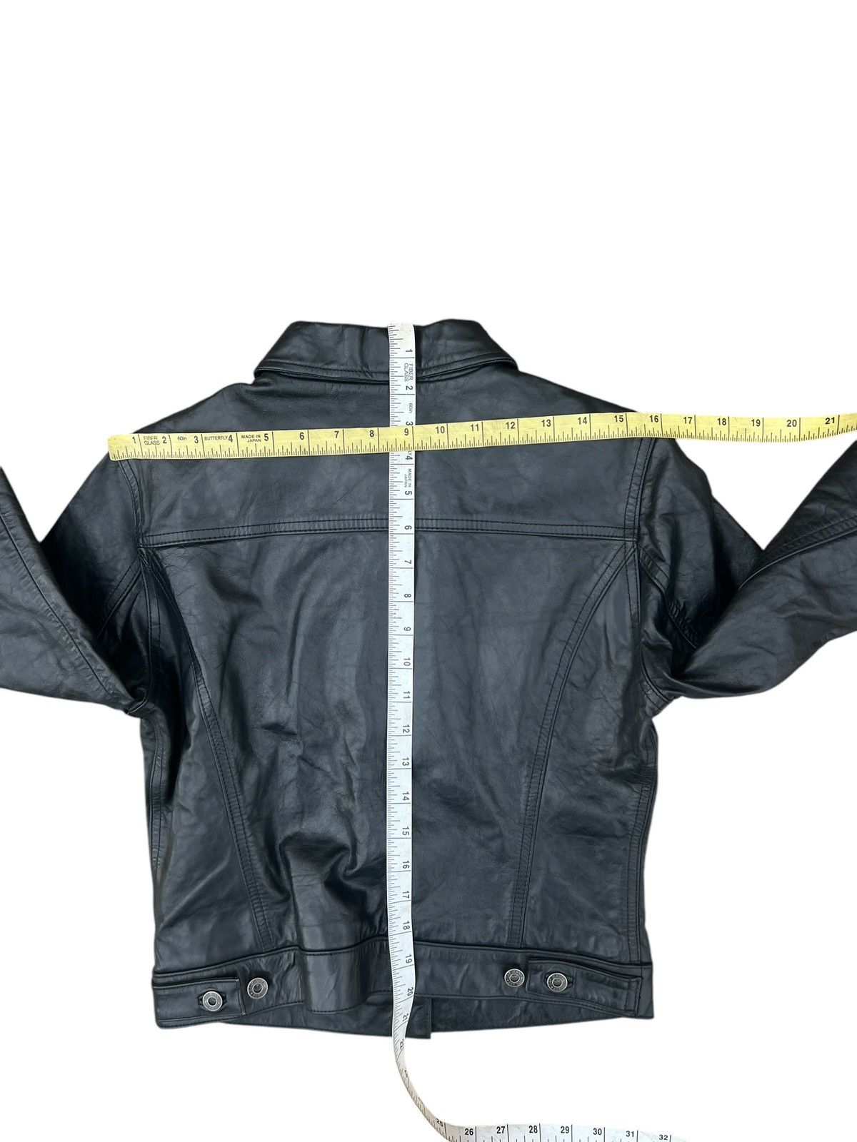 Gap Vintage Fall 2000 GAP Patina Black Leather Trucker Jacket Size S / US 4 / IT 40 - 13 Thumbnail