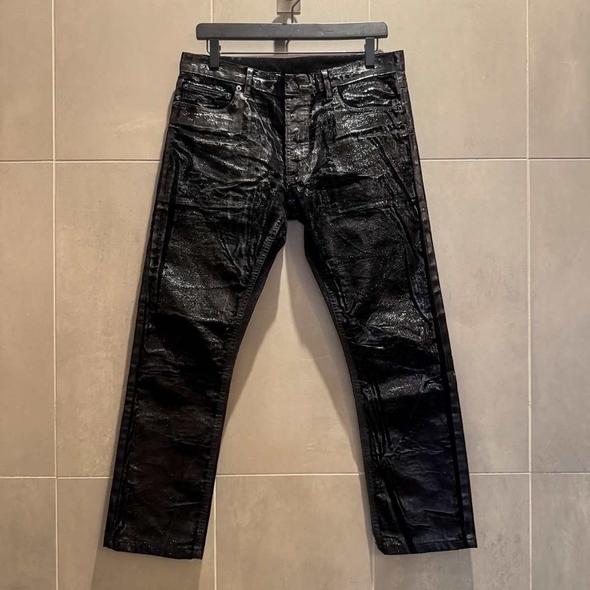 Dior × Hedi Slimane Oil Coated Jeans Luster 03 | Grailed