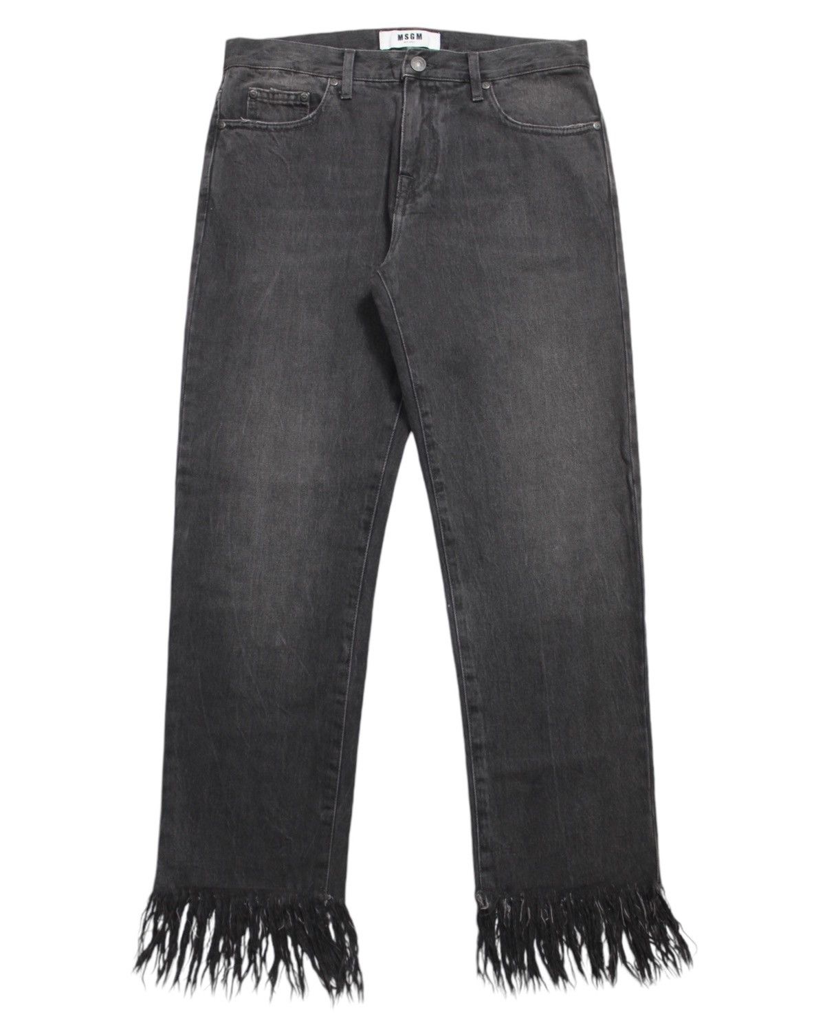 Designer × MSGM MSGM FRINGE BOTTOM JEANS Size US 30 / EU 46 - 1 Thumbnail