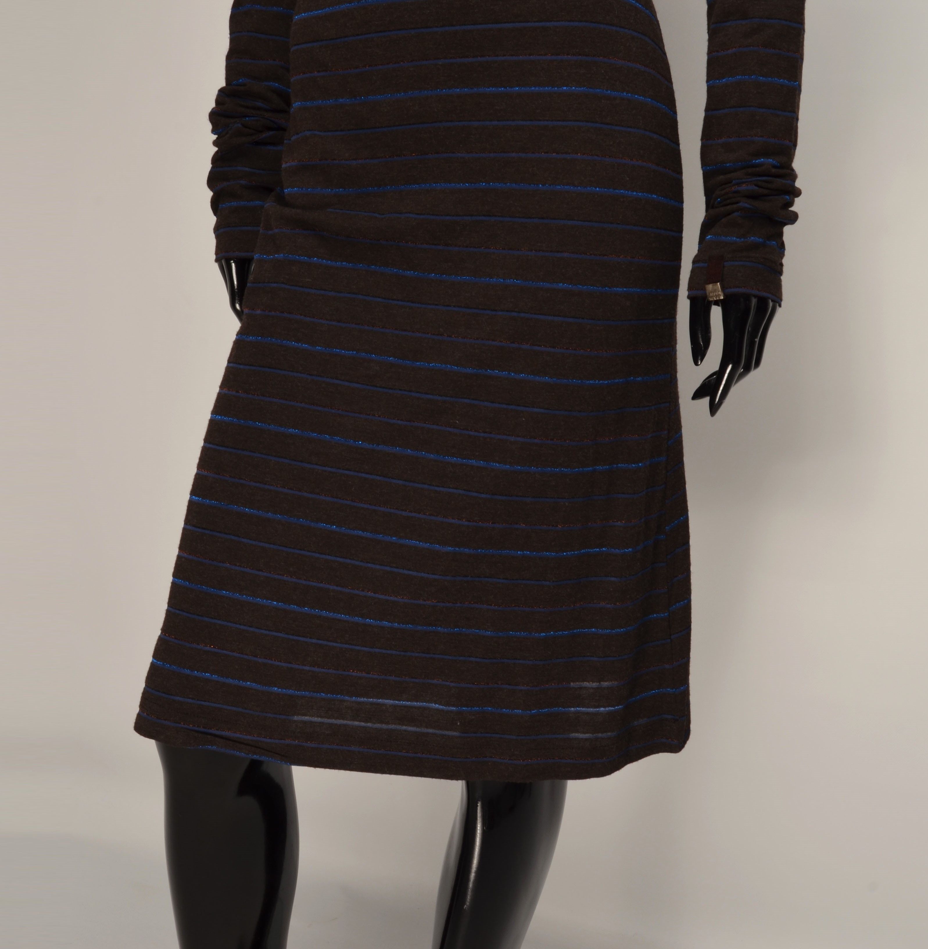 Miss Sixty × Vintage Miss Sixty Striped Knit Bodycon Dress Open Back Lace-Up Size M / US 6-8 / IT 42-44 - 4 Thumbnail