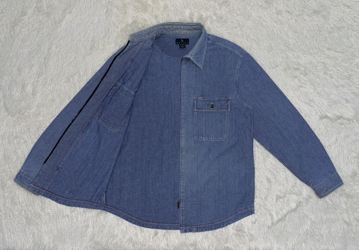 Issey Miyake Iy Basics Zip Up Denim Shirt Inspired by Issey Miayke Size US L / EU 52-54 / 3 - 5 Thumbnail
