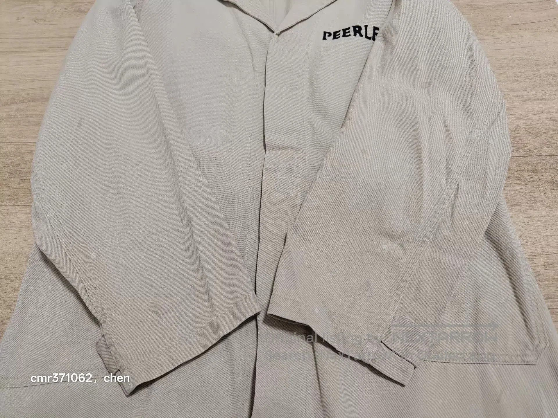 Visvim Beige Long Coat with 'PEERLESS' Print . Size US M / EU 48-50 / 2 - 3 Thumbnail