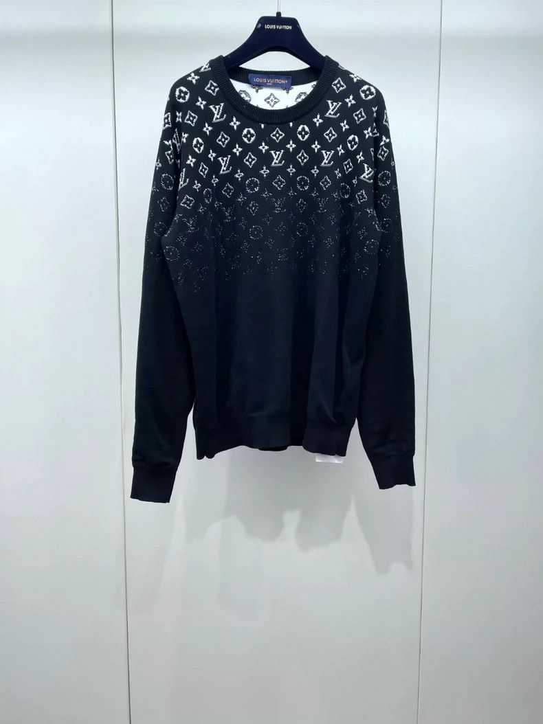 Louis Vuitton Black Gradient Logo Knit Sweater- DMC Size US S / EU 44-46 / 1 - 1 Thumbnail