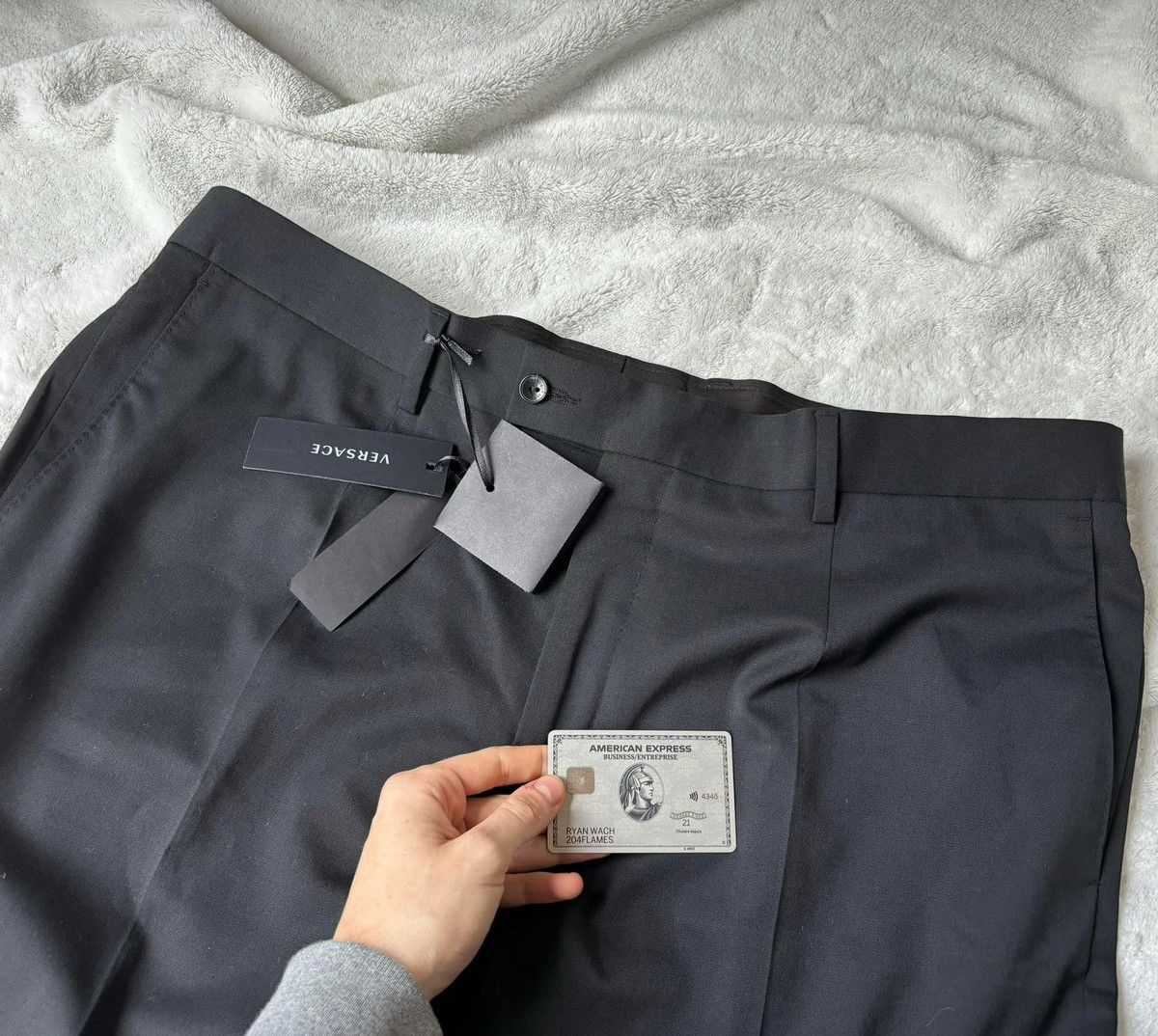 Versace Versace Black Slim Formal Dress Pants Size US 40 / EU 56 - 3 Thumbnail