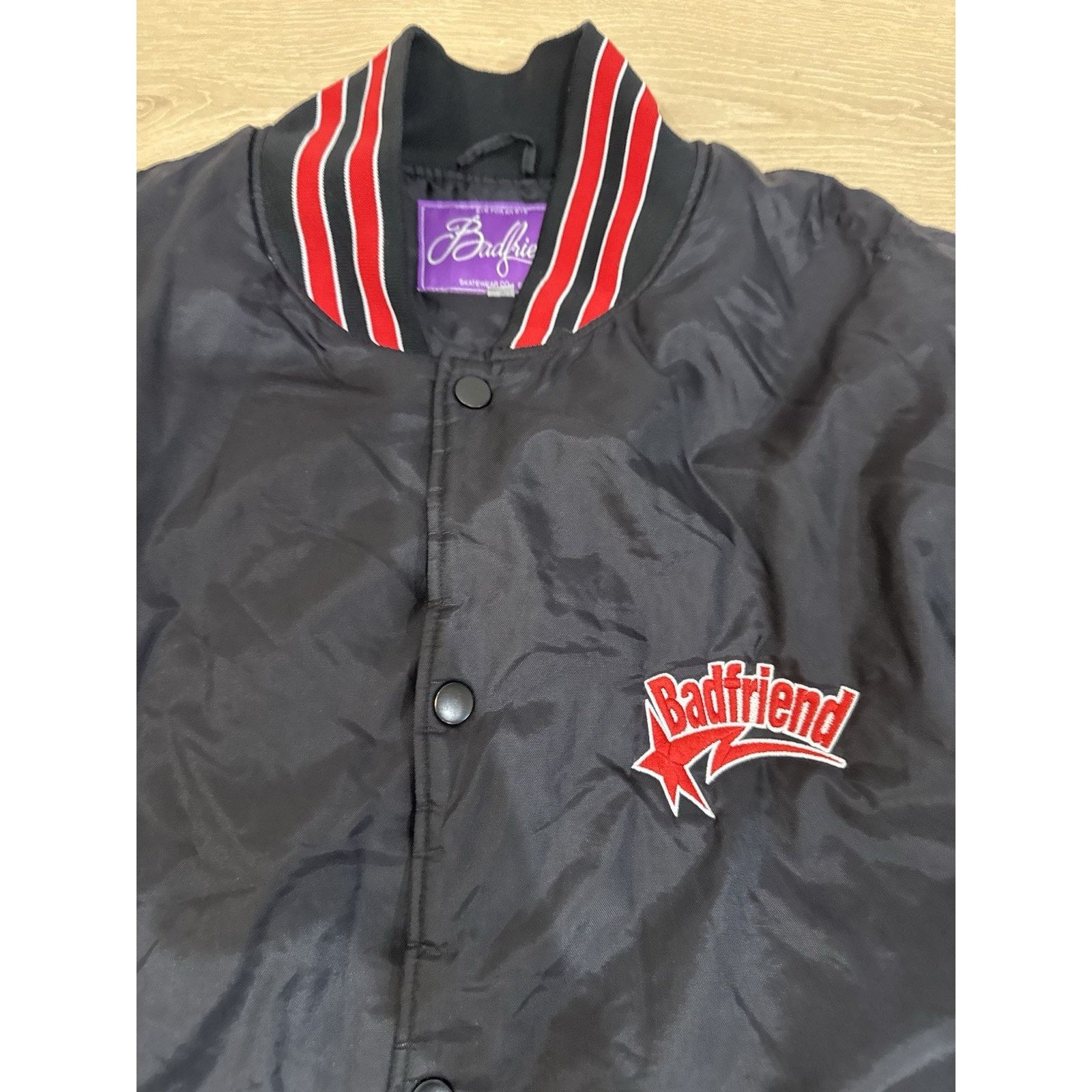 Badfriend BADFRIEND Varsity Bomber Jacket Size LARGE Black RARE Size US L / EU 52-54 / 3 - 2 Thumbnail