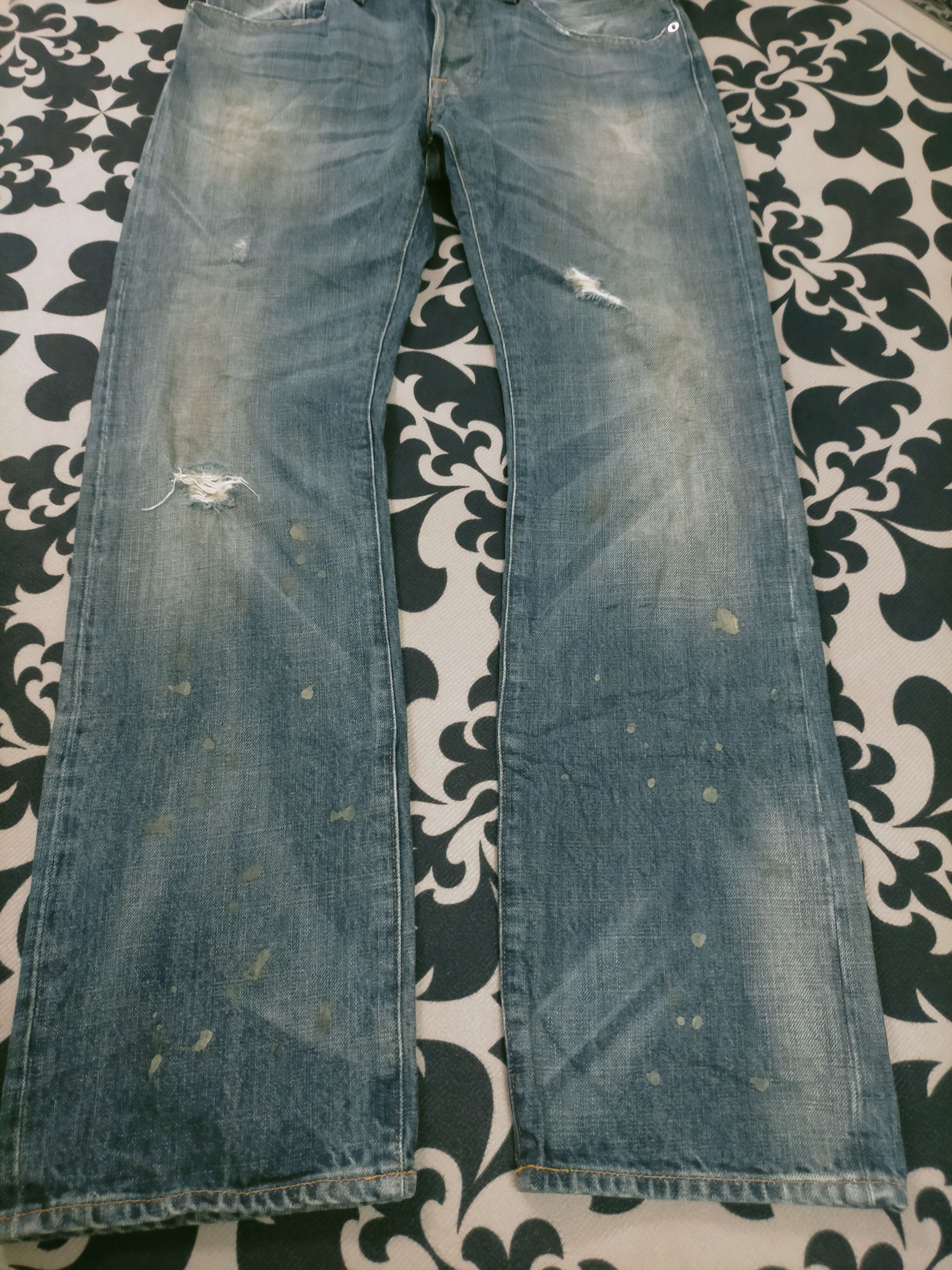 Polo Ralph Lauren × RRL Ralph Lauren × Ralph Lauren 🔥Ralph Lauren Distressed Splatter Jeans Size US 31 - 4 Thumbnail