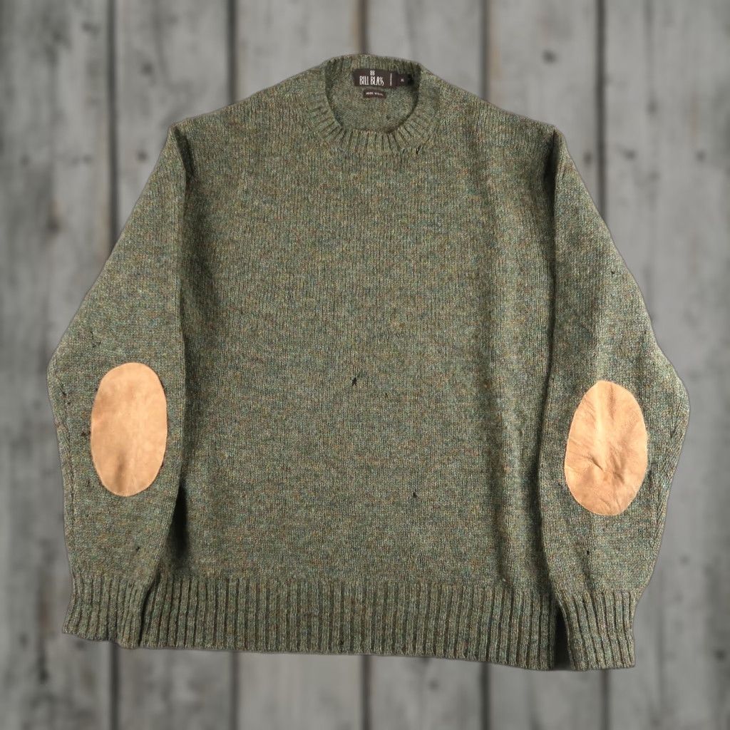 Bill Blass VINTAGE 80s Bill Blass Wool Sweater XL Distressed Green Pullover Unisex Size US XL / EU 56 / 4 - 1 Thumbnail