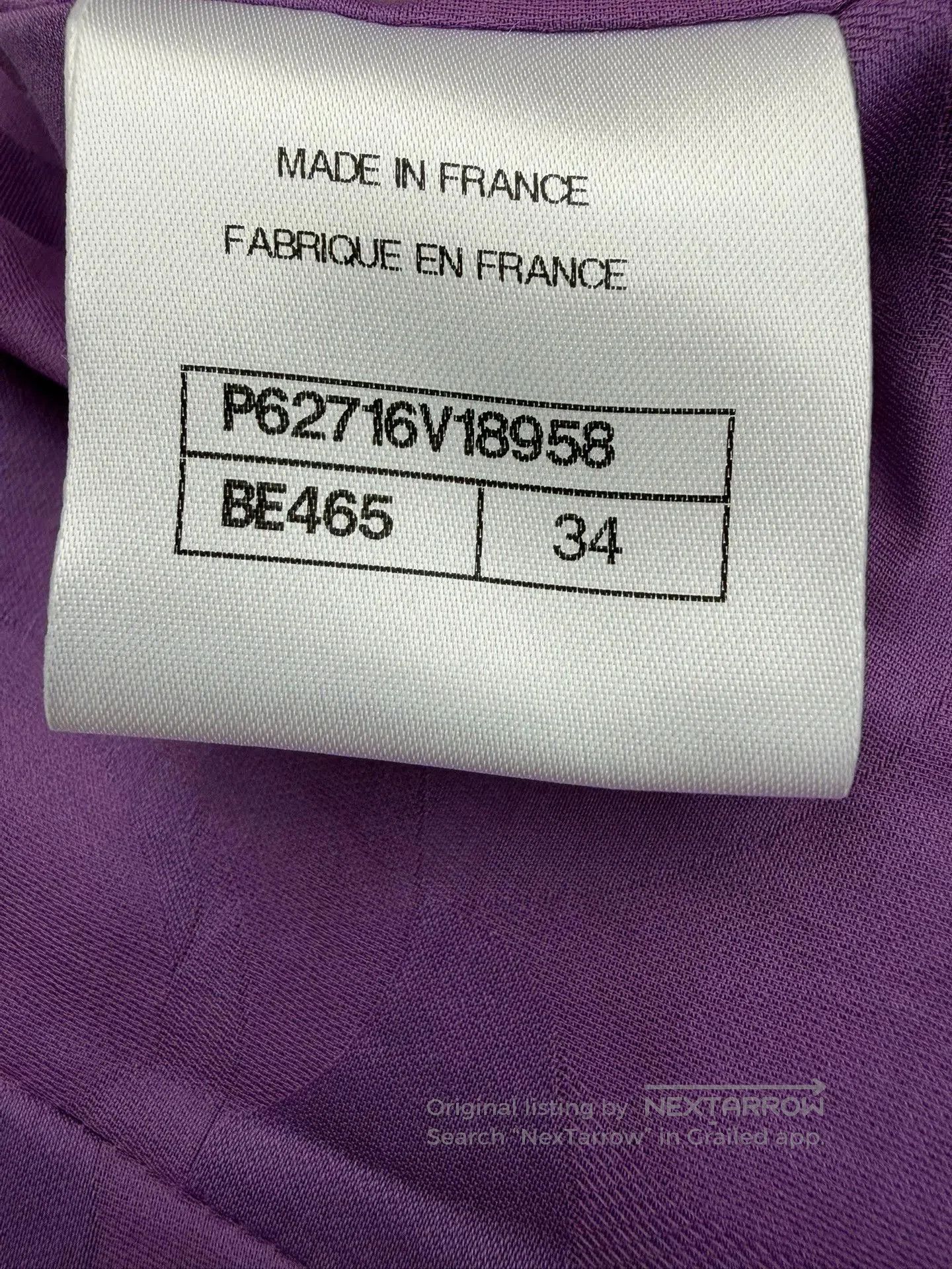 Chanel Chanel 20C Purple Tweed Jacket 34. Size US XS / EU 42 / 0 - 6 Thumbnail