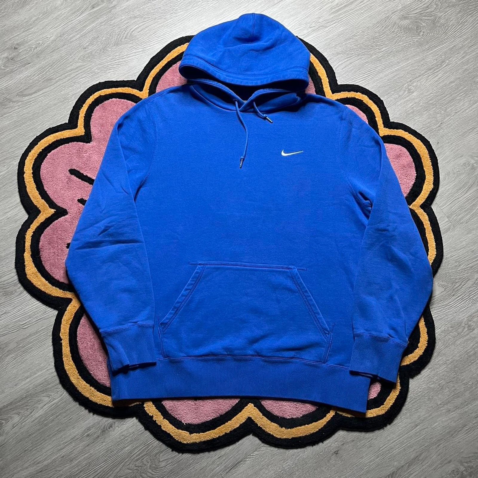 Nike Nike Embroidered Swoosh Pullover Hoodie Size XL Blue Size US XL / EU 56 / 4 - 1 Thumbnail