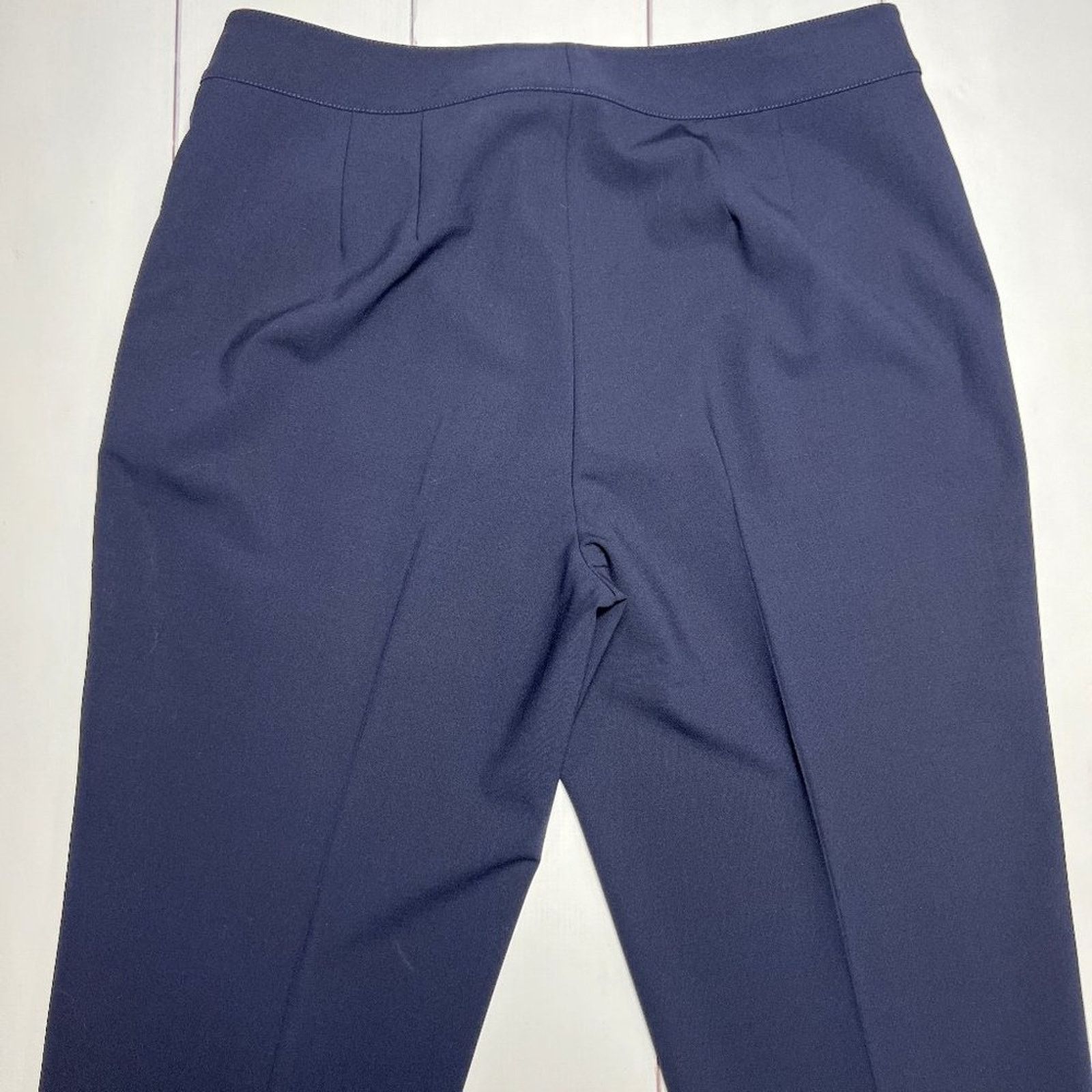St. John St. John Emma Wool Navy Straight Trousers Size 12 Size 34" / US 12 / IT 48 - 7 Thumbnail