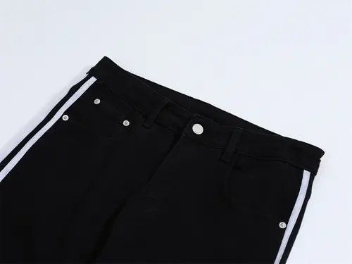 VIBE Street trend color block casual side stripe straight jeans Size US 32 / EU 48 - 3 Thumbnail